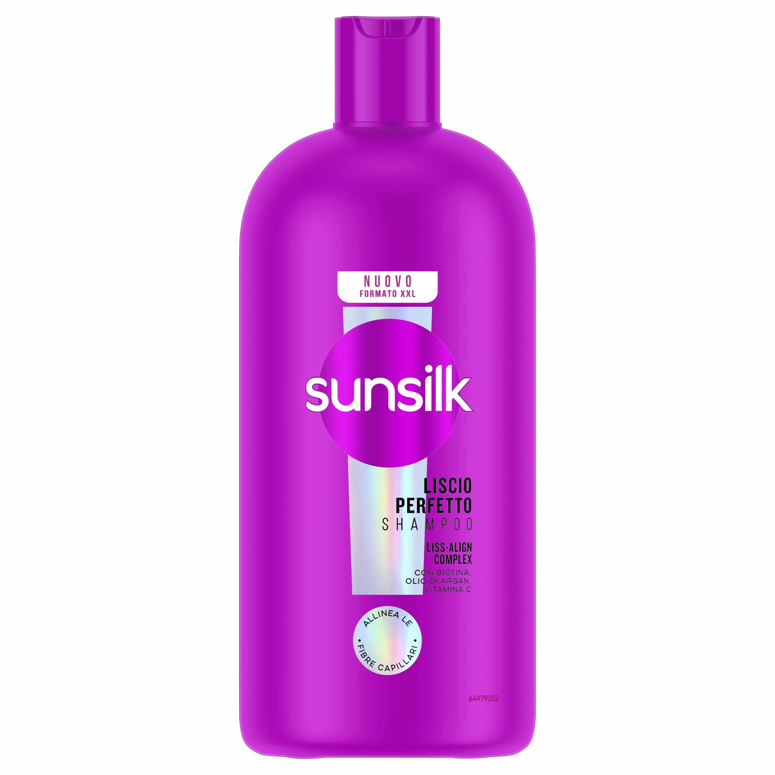 Sunsilk, Shampoo Liscio Perfetto, Shampoo per Capelli Lisci e Disciplinati, Formula Arricchita con Liss-Align Complex con Biotina, Olio di Argan e Vitamina C Formato XXL 810ml