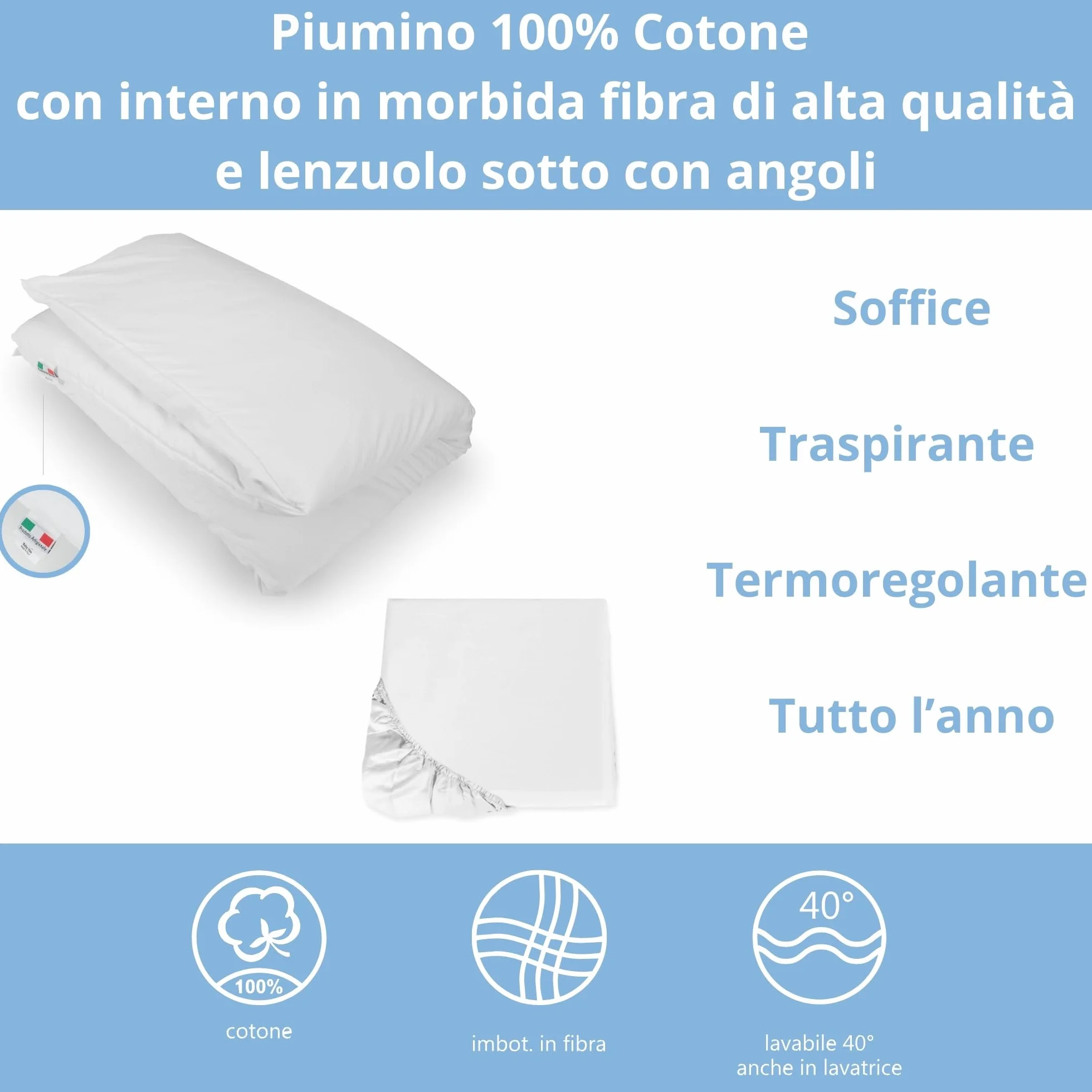 baby idea Babysanity Lenzuola Next To Me Compatibili 4 pezzi: Federa Cuscino, Piumino, Copripiumino, Lenzuolo Angoli per Culla Lettino Neonato - Chicco Kinderkraft Cam Brevi OEKO-TEX (Orsetto Beige)