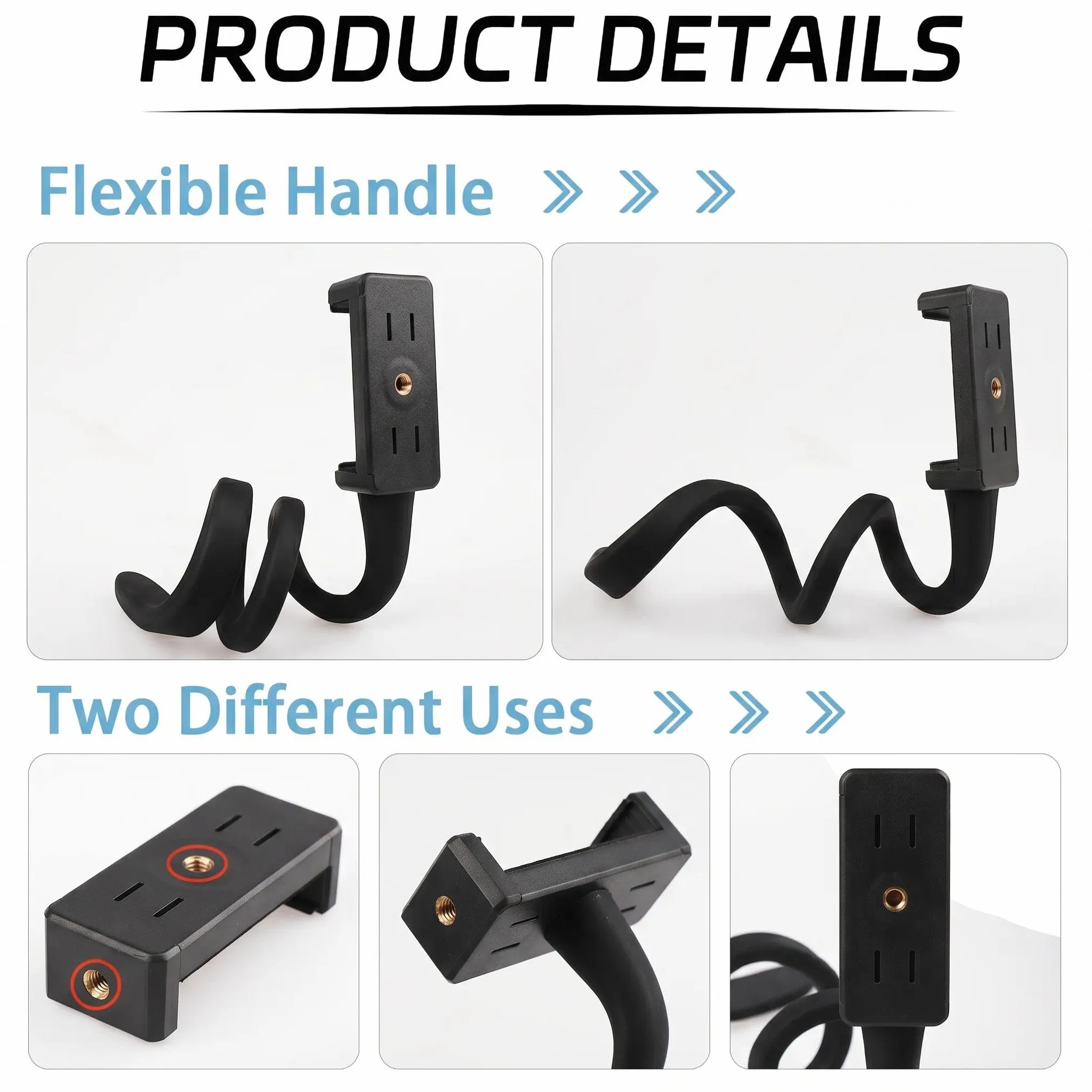 Supporto per telefono per passeggino Supporto per telefono cellulare portatile Supporto per telefono per passeggino con braccio flessibile antiscivolo Supporto per telefono flessibile Accessori