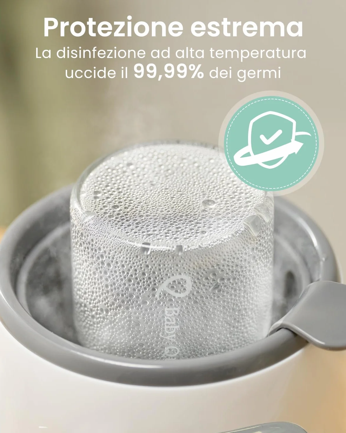 Scaldabiberon, Sterilizzatore Biberon 8 in 1 lcd Controllo Accurato Della Temperatura Per Latte Materno,Riscaldatore Di Alimenti Per Bambini Veloce e Scongelamento Scalda Senza Bpa Con Display