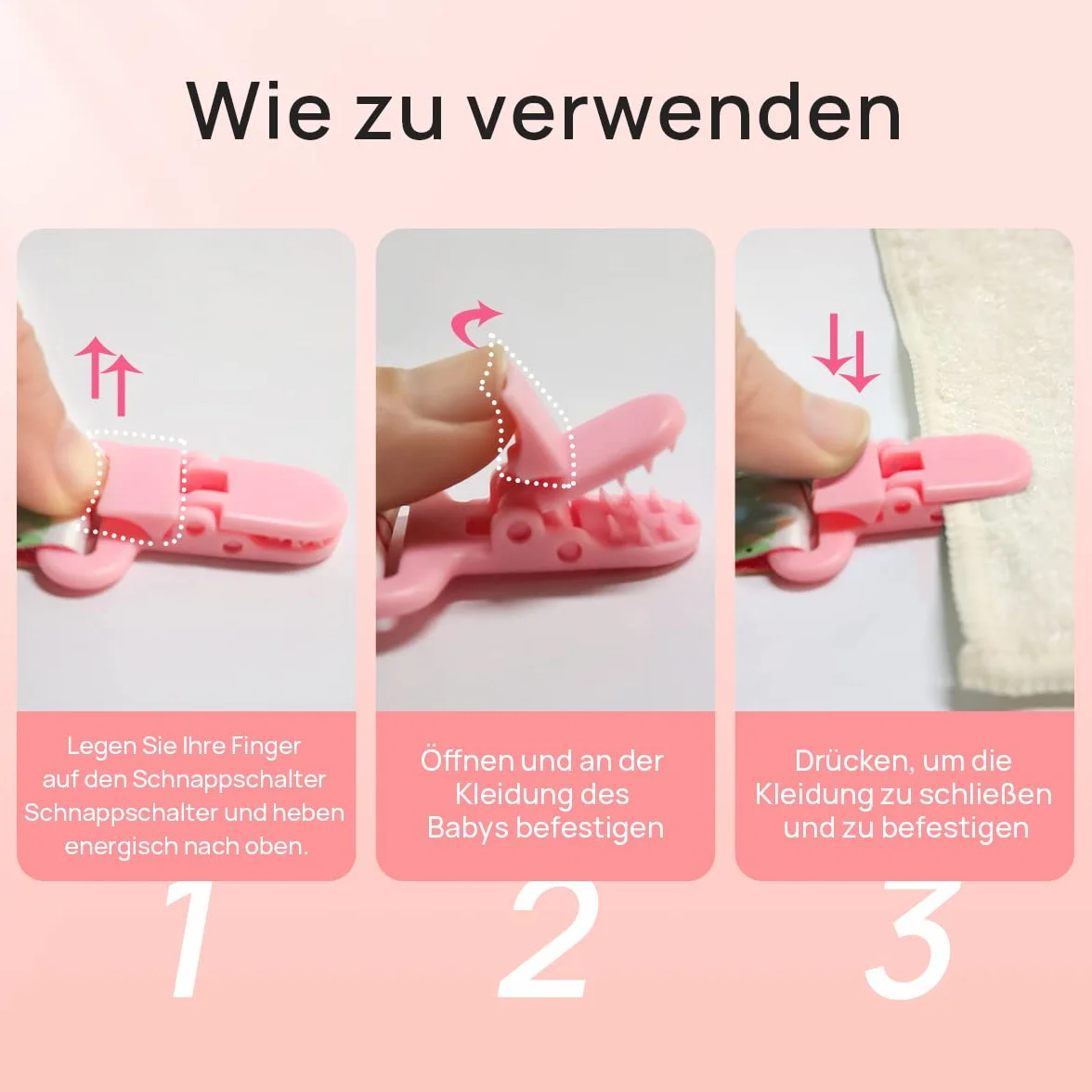 4 Pezzi Ciuccio Catena per Bambini, Catenella Porta Ciuccio con 4 Pezzi Ciuccio Clip Adattatore per Neonato per Nascita Battesimo Baby Compleanno Natale Regalo