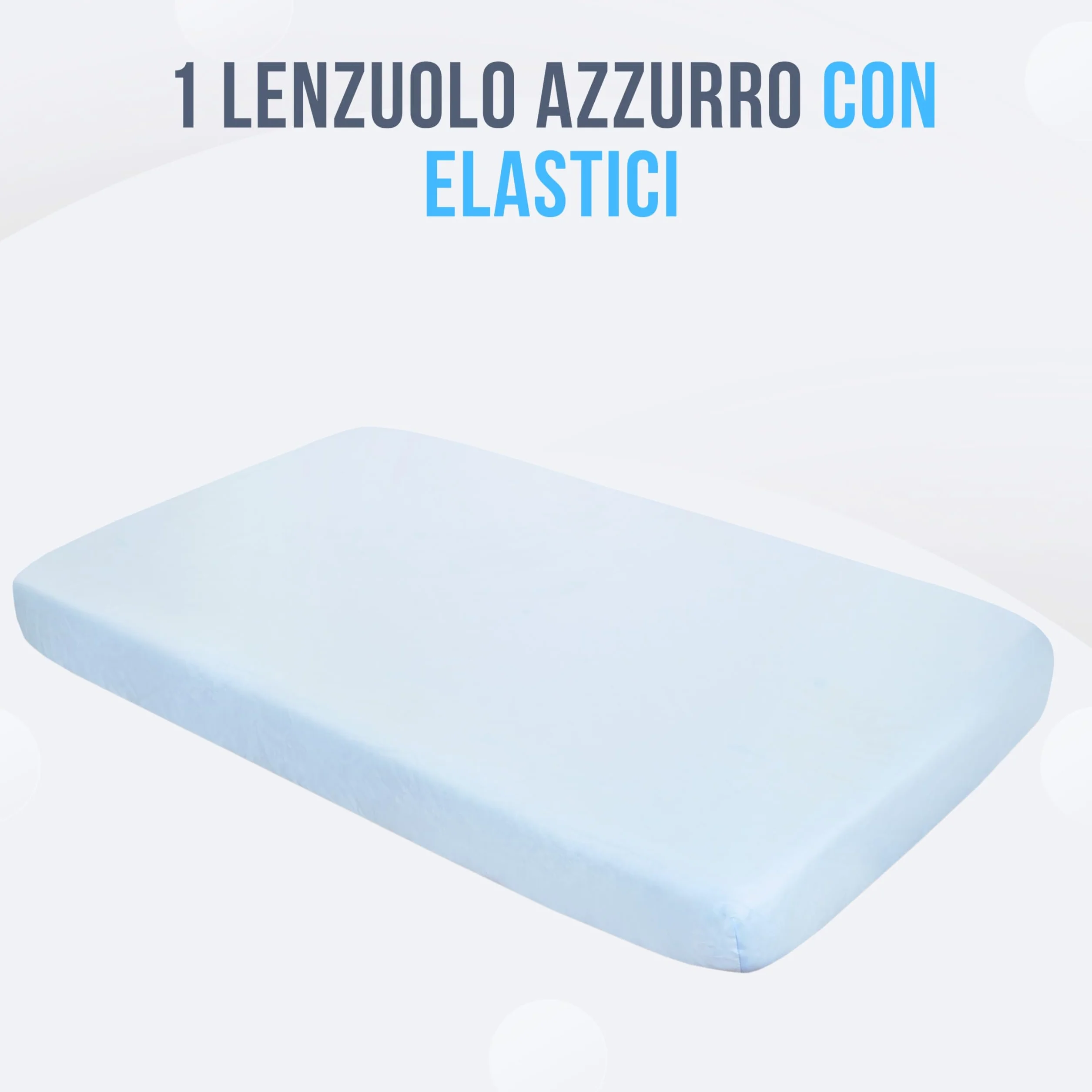 GOYSILA Set 3 Pezzi Lenzuola Next To Me Compatibili Chicco Next2Me Cotone 100% Certificato Oeko-Tex 2 Lenzuola con Angoli 83x50 cm e 1 Coprimaterasso Impermeabile Traspirante Salvapipì Lavabile Blu