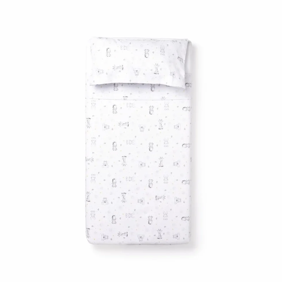 Set di 3 Lenzuola per Mini Culla Neonato KOALA en blanco azul · 100% COTONE · Lenzuolo per Mini Lettino