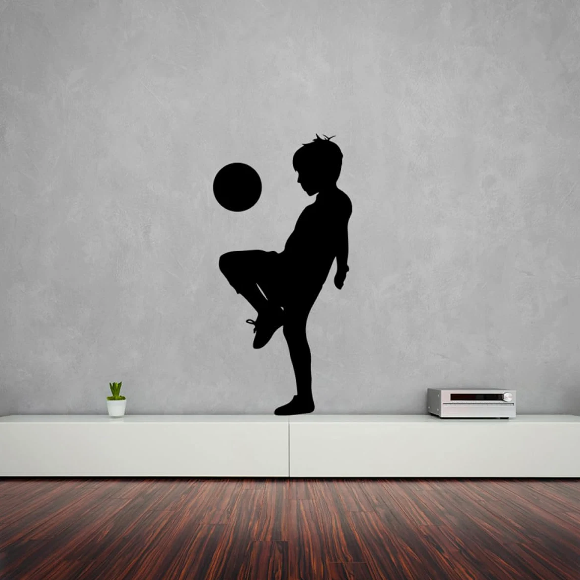 POPETPOP Adesivi Murali per Ragazzo Ragazza Tema Calcio, Decorazioni per Cameretta Giovani, Adesivo Murale da Calcio per Camera da Letto, Sticker Decorativo Sportivo