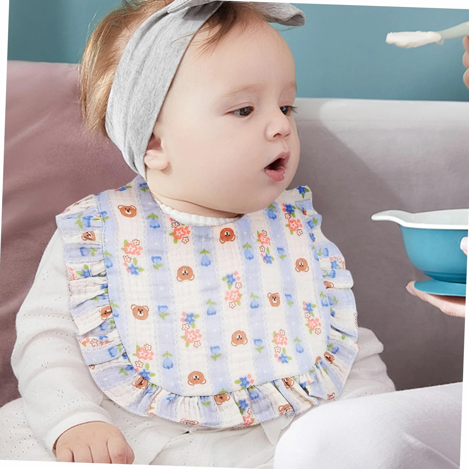 VALICLUD 12pezzi Bavaglini Per Muslin Bavaglini Assorbenti Per e Unisex Design e Chiusura Morbidi e Facili