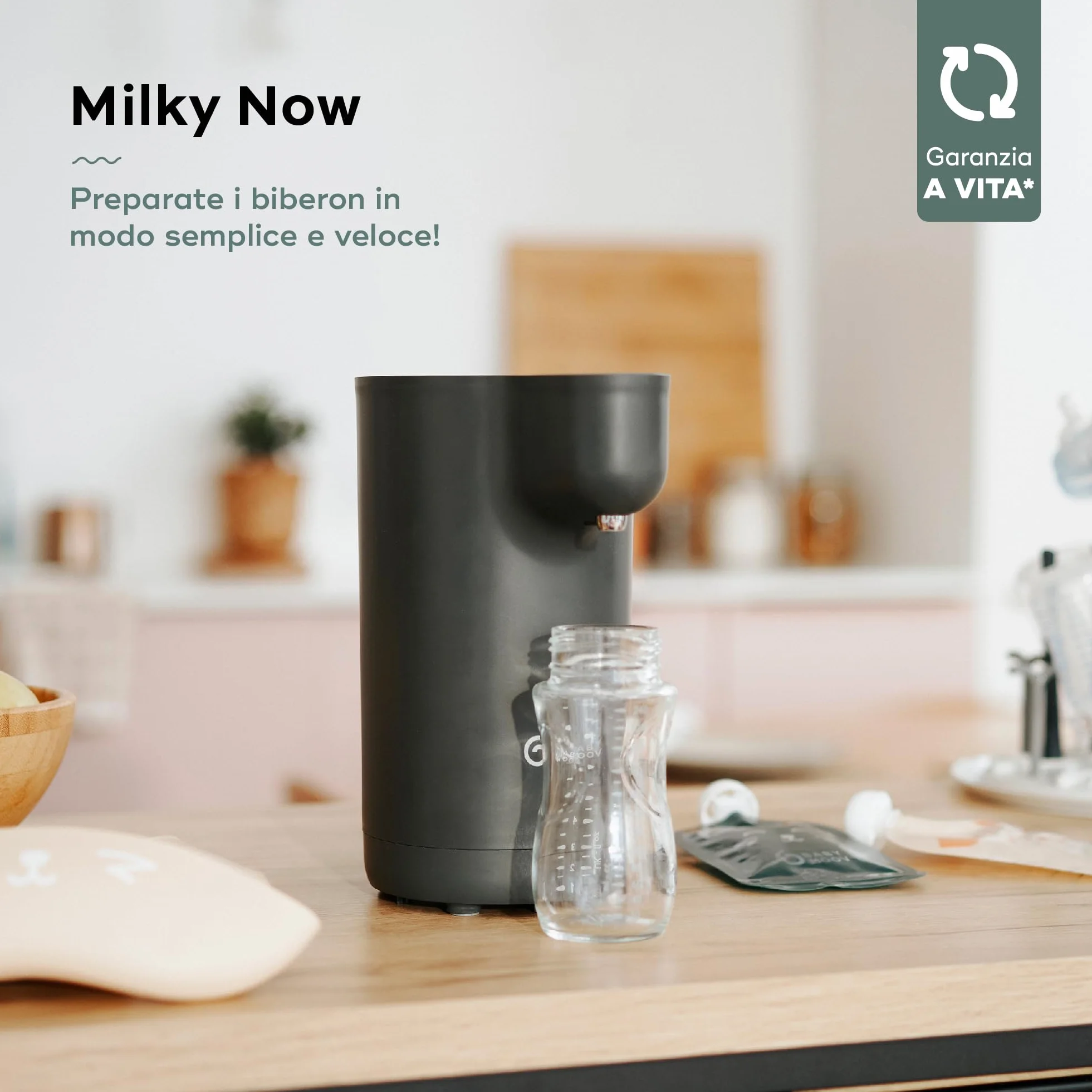 Babymoov Preparatore di Biberon Milky Now - Veloce e facile da usare