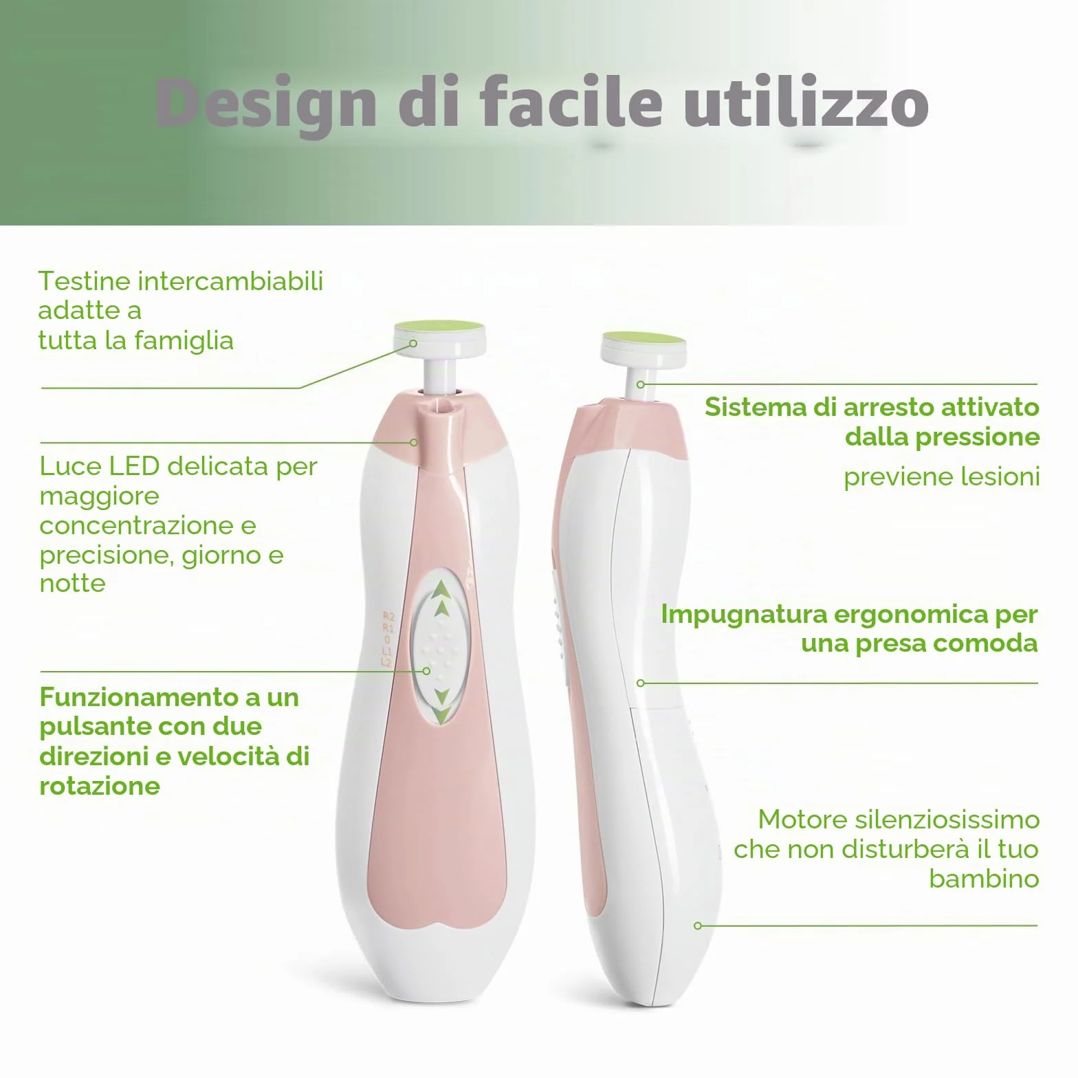 haakaa Tagliaunghie Neonato, Multifunzione Tagliaunghie Bambini Set, Tagliaunghie Elettrico Lima Unghie per Bambini, 6 in 1, con LED Light
