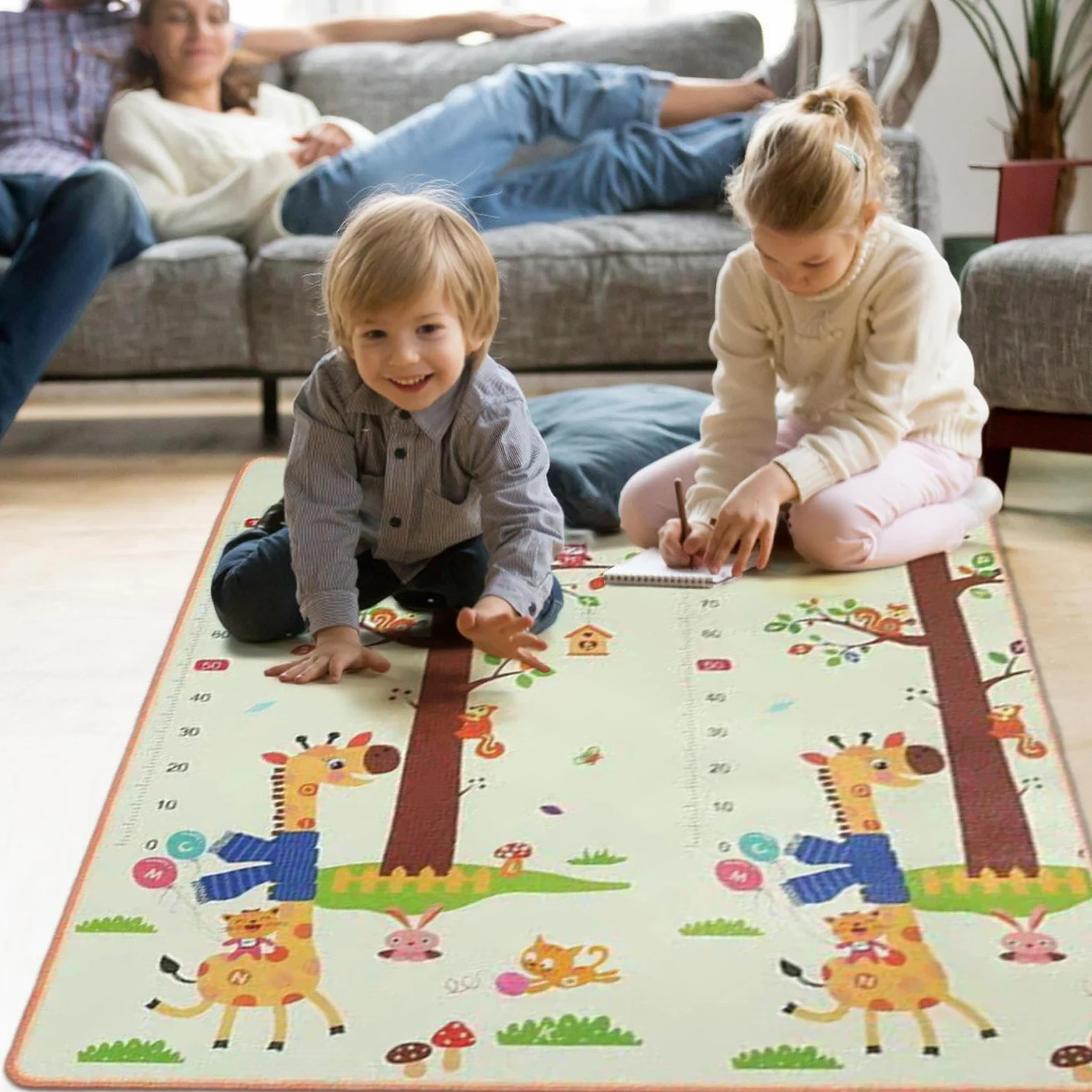 Tappeto Per Bambini 200x180cm Tappeto Pieghevole Per Gattonamento | Tappeto Da Per Gattonamento Per Casa Asilo Scuola Materna Soggiorno Camera Da