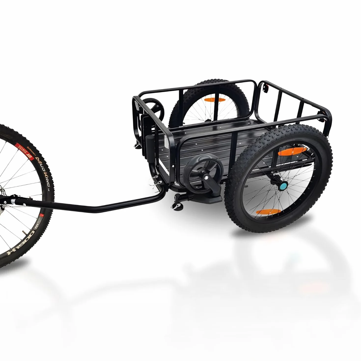 Rimorchio per bicicletta 2 in 1 – Red Loon in alluminio BAC502 – 100 litri – pneumatici extra larghi da 20" – max. 60 kg – Rimorchio per biciclette da 26 – 28" – Carrello a mano