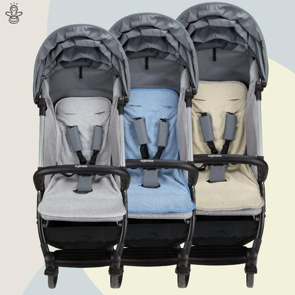 Passeggino Estivo in Spugna di Cotone 100% Certificato Oeko Tex Leggero Traspirante Antisudore per Bambini e Neonati - Made in Italy (Grigio)
