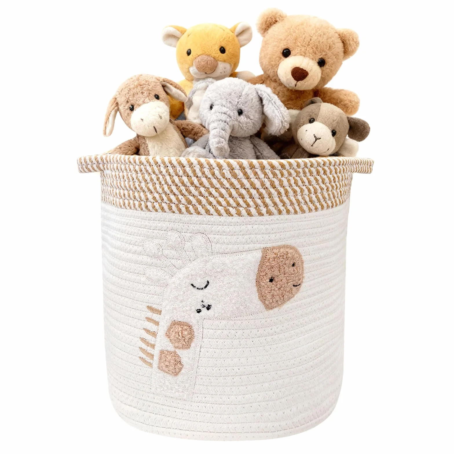 Ceste Portaoggetti per Bambini Cesta Portabiancheria in Corda Cesta Contenitore Giochi Cestas Porta Coperte da Salotto Cesto di Stoccaggio Cestini Portaoggetti Intrecciato per Giocattoli