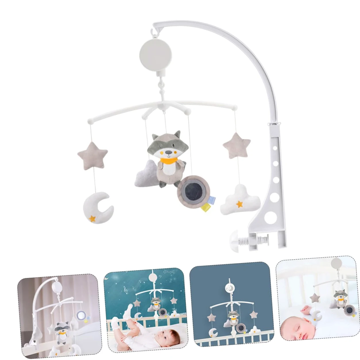 Carillon Musicale Rotante per Culla, Ornamento Cameretta | Plastica, Accessorio Appeso per Lettino, Regalo per Compleanno o Shower, per Ragazzo Ragazza