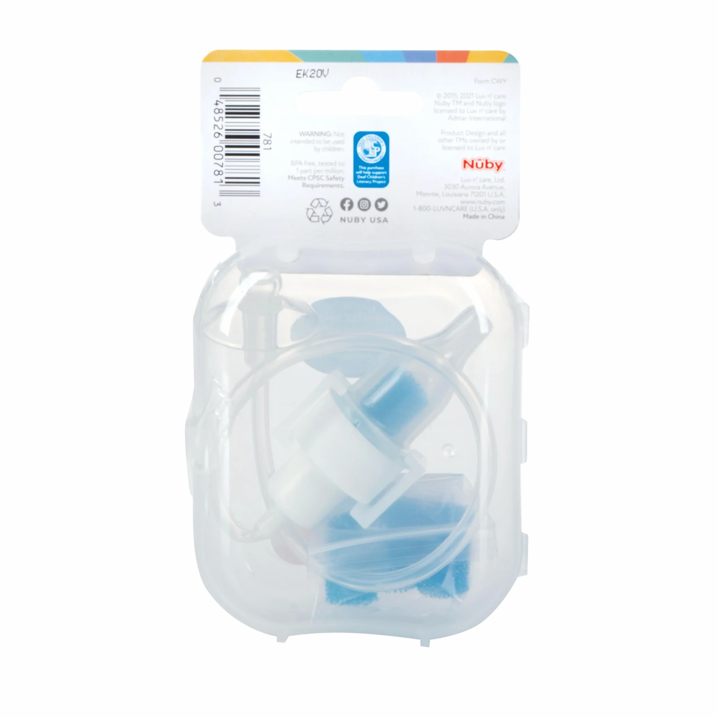 Nuby - Aspiratore Nasale per neonati e bambini - con 4 filtri lavabili e custodia da viaggio - 0mesi+