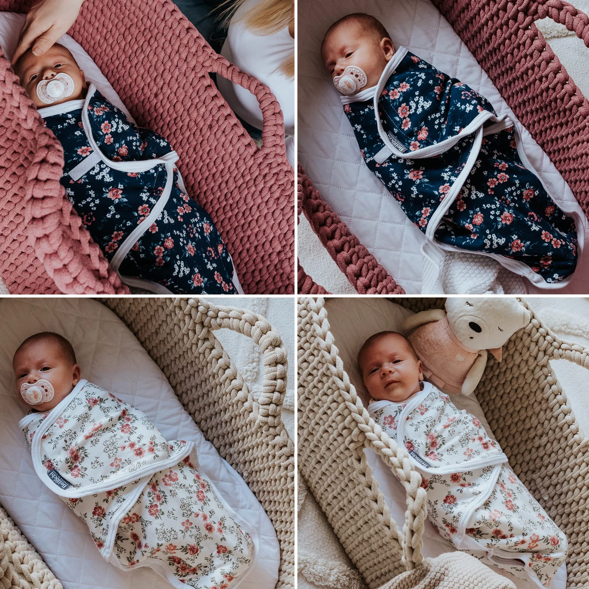 Bellochi Swaddle Neonato Sacco Nanna Neonato 0-3 Mesi – Set di 2 Coperta Avvolgenti Neonato – Certificato – Cotone Morbido e Delicato – Grigio