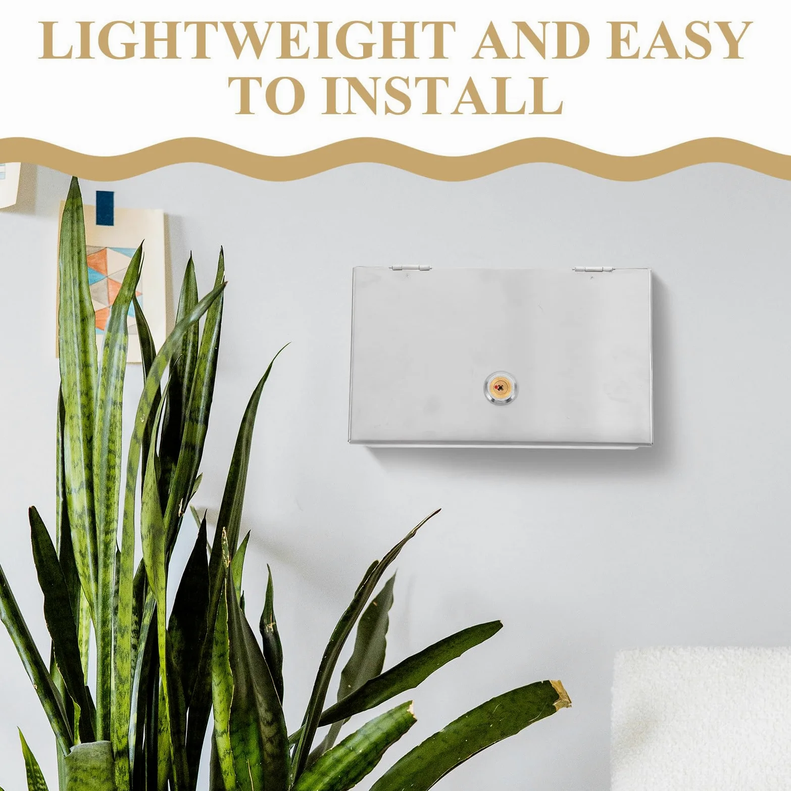SHERCHPRY Copripresa Elettrica Scatola di Protezione e Bloccabile da Muro in Acciaio Inossidabile Argento Design Elegante e Resistente per Casa e Ufficio