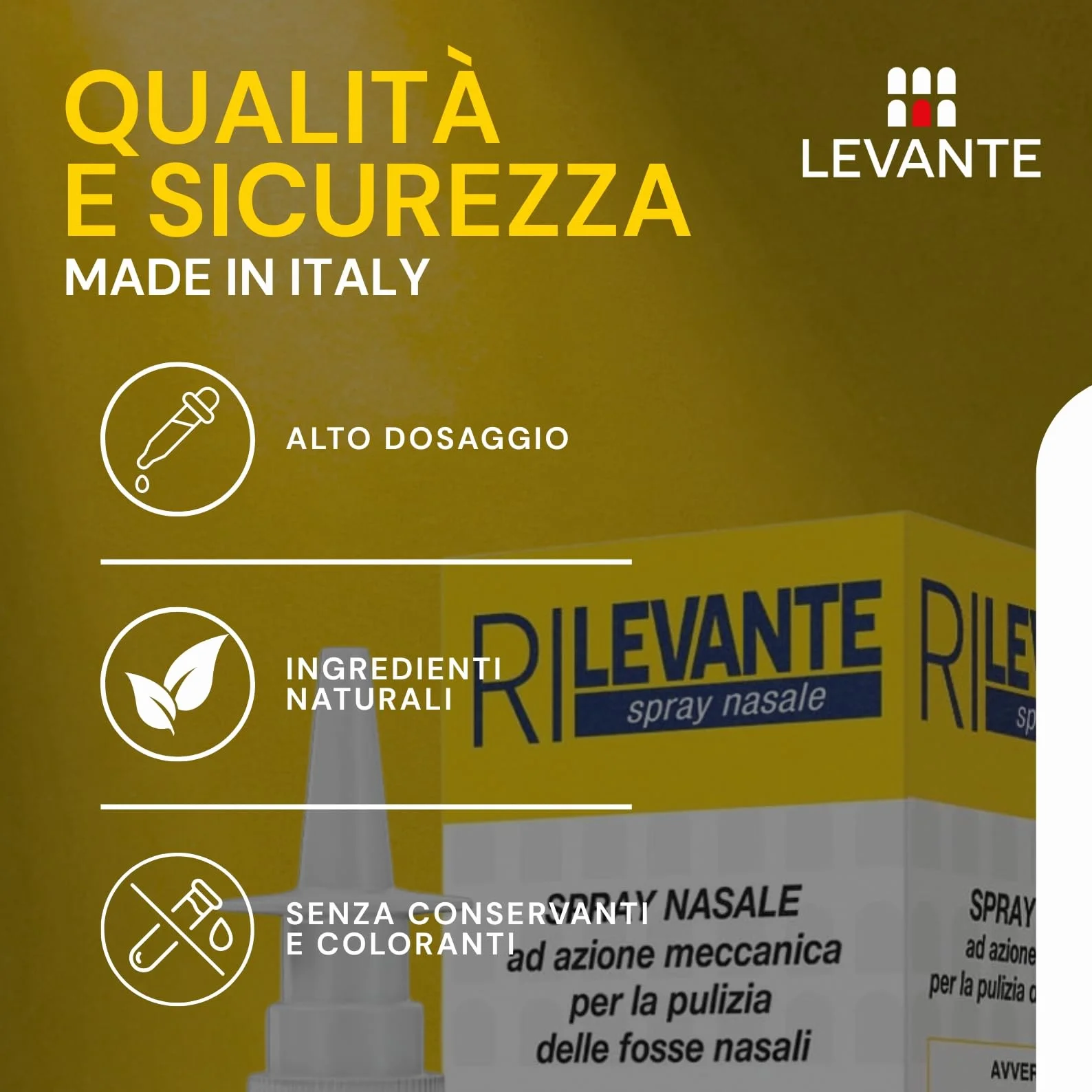 RILEVANTE Spray Nasale Decongestionante Balsamico 30ml per Pulizia Fosse Nasali Sollievo da Naso Chiuso e Raffreddore Spray Nasale Bambini e Adulti Con Eucalipto, Mentolo e Canfora