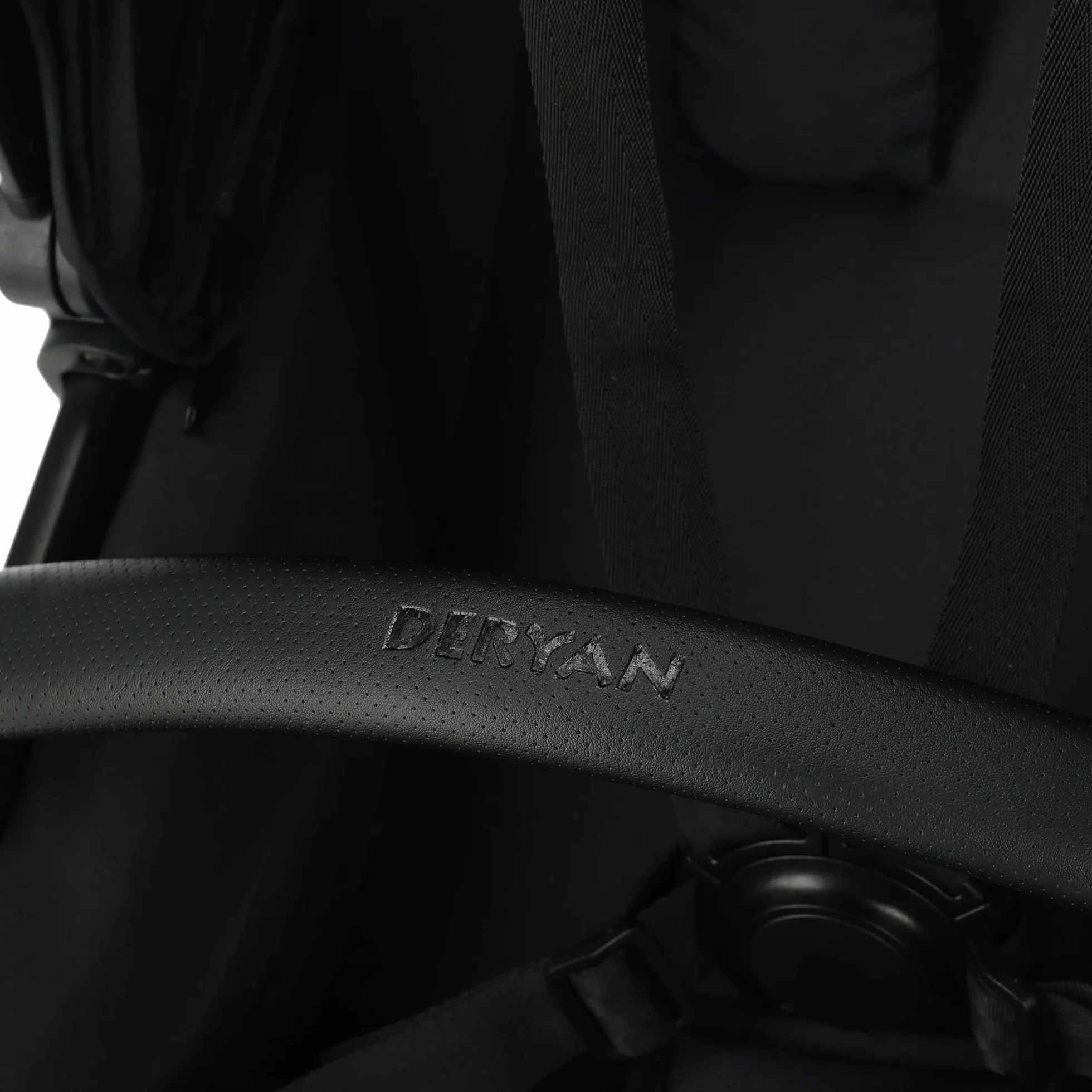 Deryan Evy V2 Passeggino per 2 bambini, Duo Tandem, 0-4 anni, doppio Duett, per neonati e bambini in età prescolare, carrozzine fino a 50 kg, passeggino, passeggino da viaggio 2 in 1, Nero con zecca