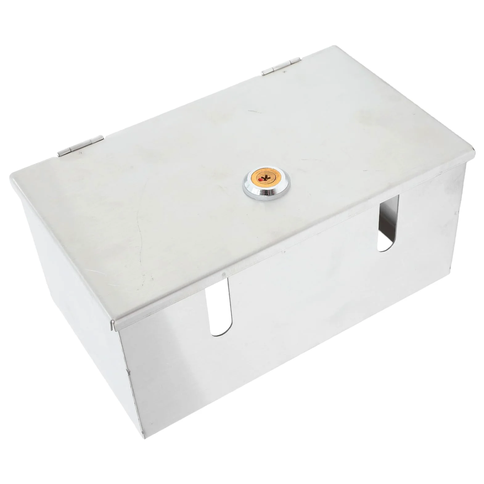 SHERCHPRY Copripresa Elettrica Scatola di Protezione e Bloccabile da Muro in Acciaio Inossidabile Argento Design Elegante e Resistente per Casa e Ufficio