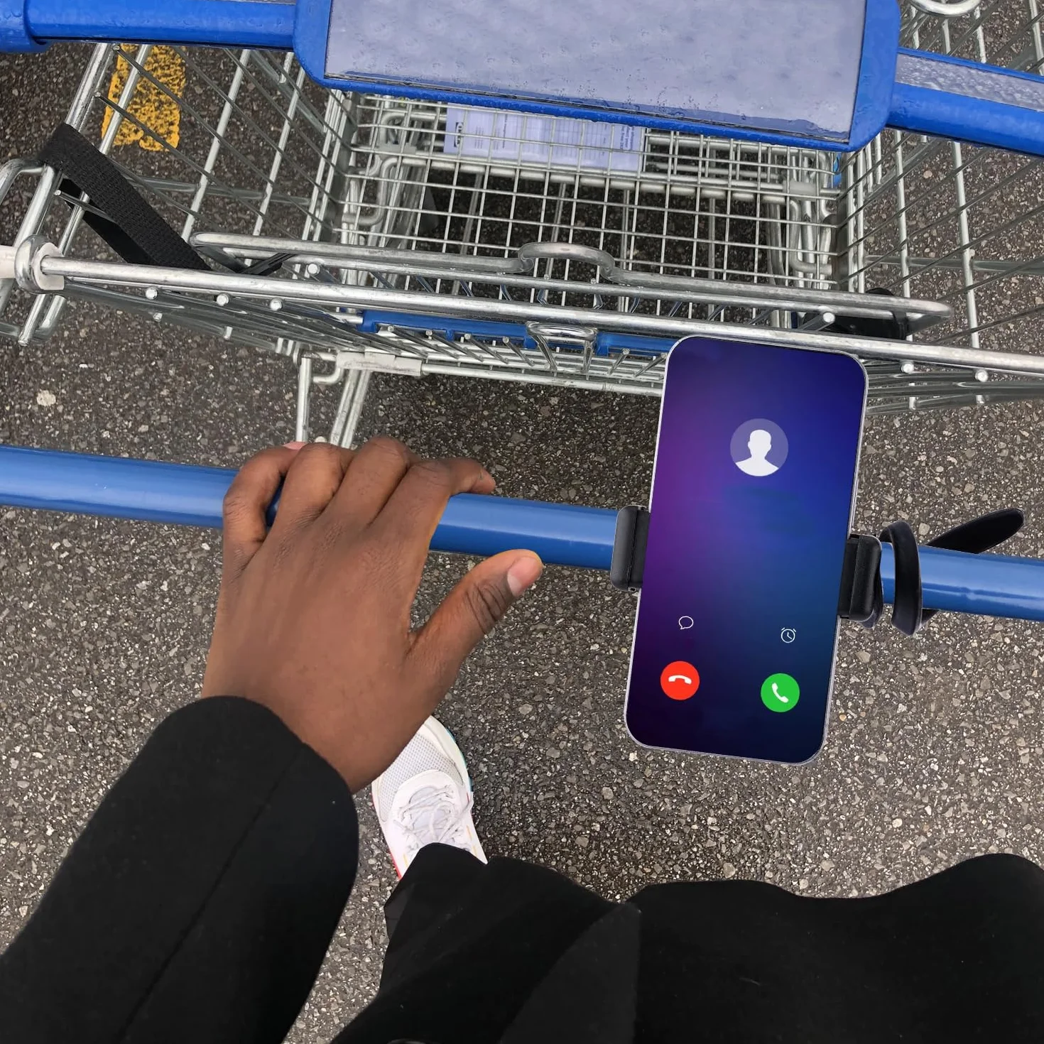 PEUTIER Supporto Cellulare per Passeggino, Flessibile Porta Cellulare per Passeggino con Impugnatura per Braccio Antiscivolo Lega Morbida GoPro Morsetto per Telefono per Passeggino Scrivania