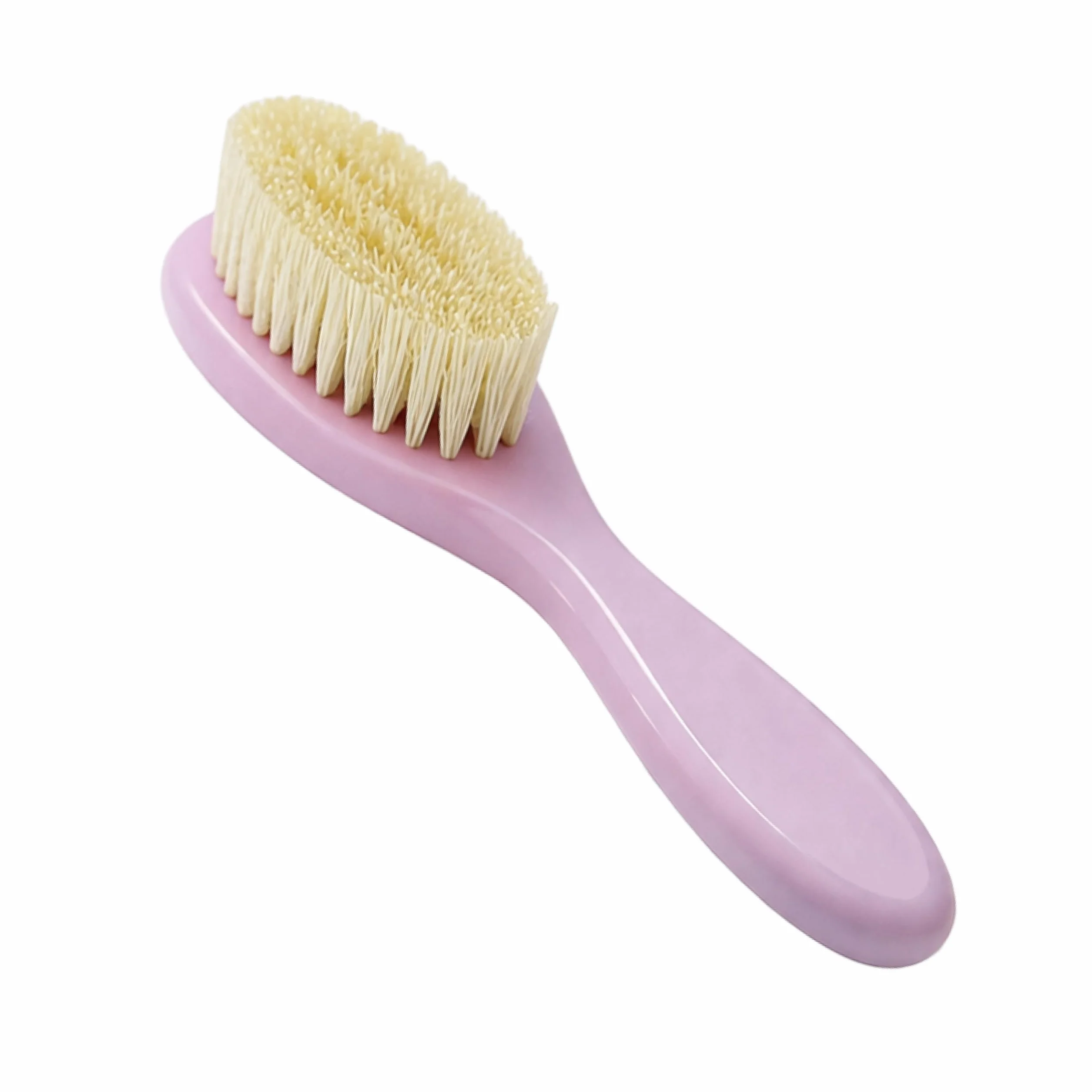 babynova Spazzola per bambini con setole naturali - Setole naturali extra morbide per la cura dei capelli di neonati e bambini piccoli - Spazzolatura delicata per cuoio capelluto sensibile - Rosa