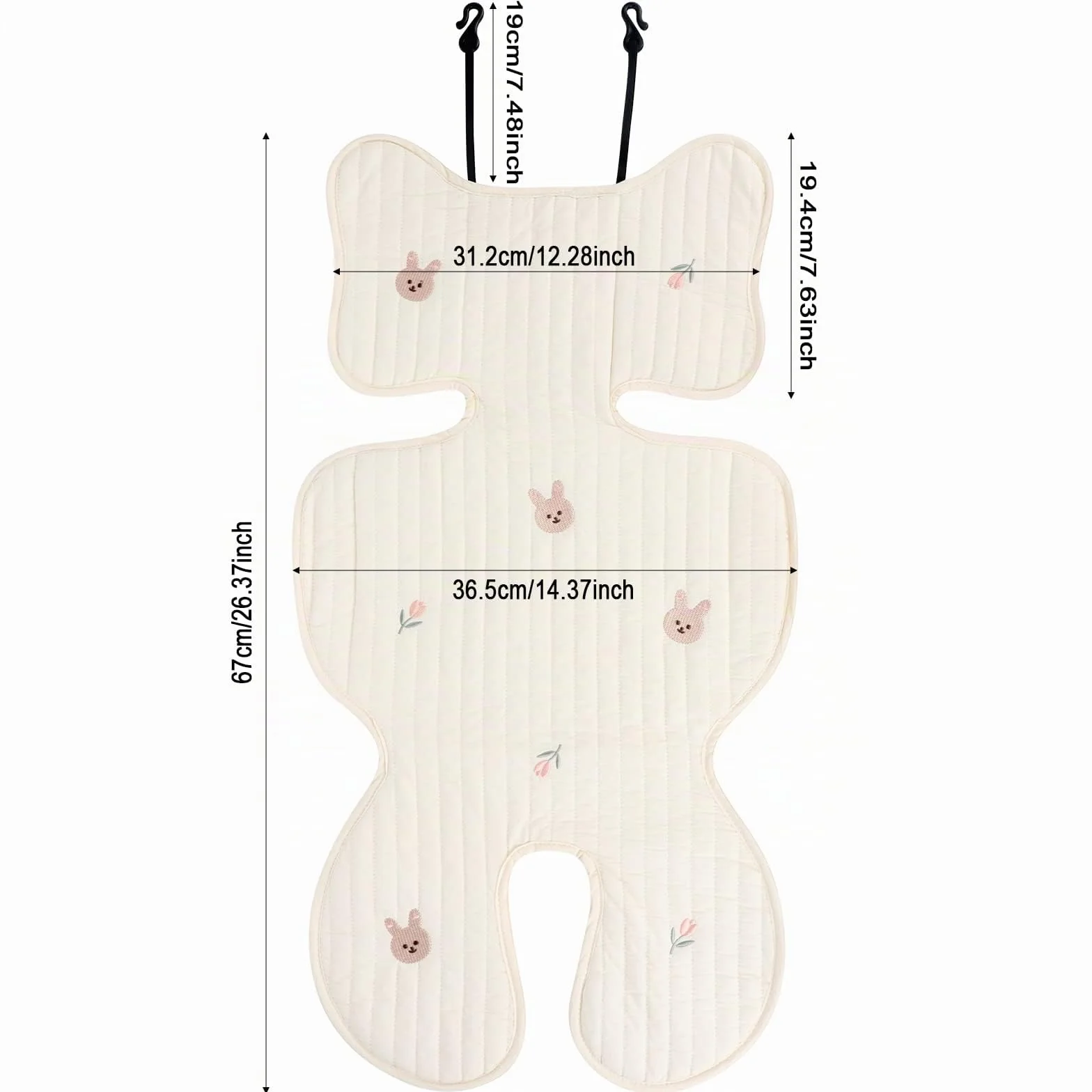 LUFEIS Cuscino per Passeggino, Materassino Passeggino Universale, Copriseduta Passeggino Antisudore, Cuscino Ovetto Auto Estivo Traspirante, Materassino per Passeggino Seggiolino, Seggiolino Auto