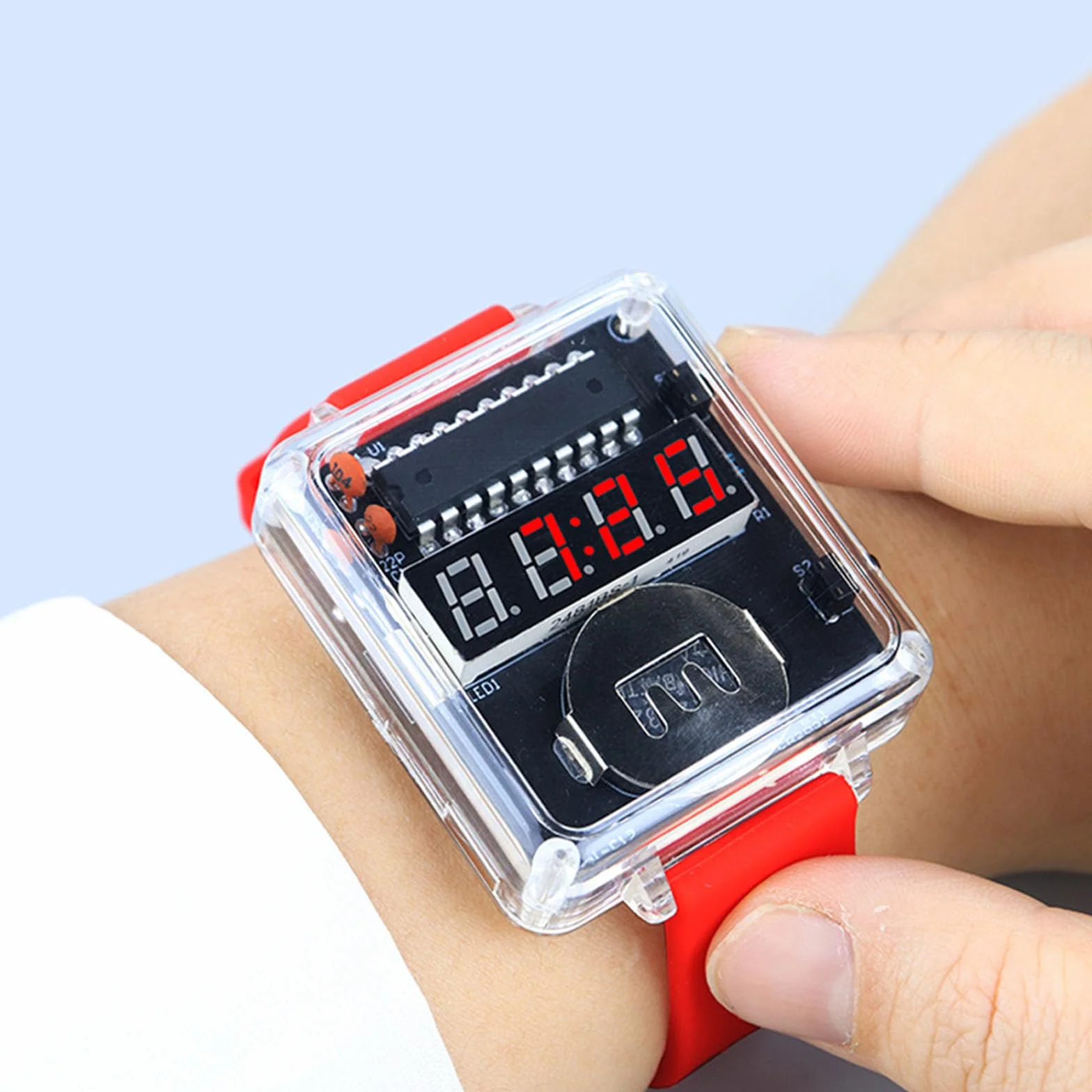 Kit Clock A LED Non Kits ESILE A GUIDAGGIO della Schema VISUALIZZAZIONE E COMPONENTI Silicone RIUSIBILI