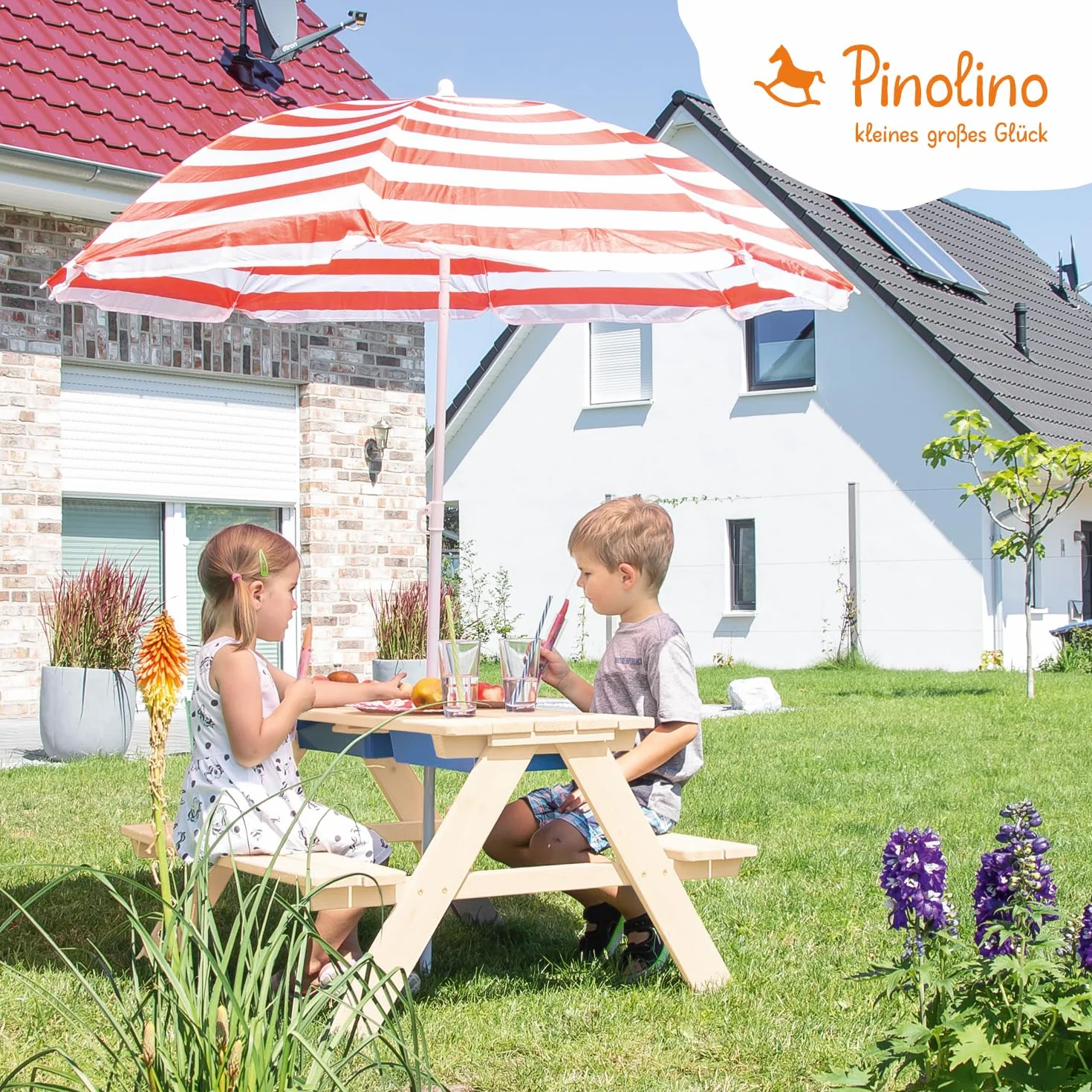 Pinolino 201093 Set di seggiolini per bambini Matsch-Nicki per 4', naturale, trasparente