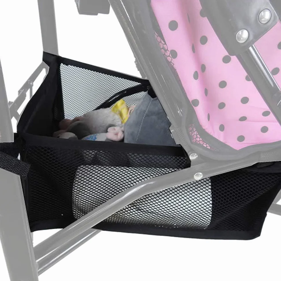Cestino per Passeggino, Borsa portaoggetti Universale per riporre i Prodotti del Bambino, Passeggino Accessori cestello portaoggetti in Rete, Carrozzina Cestino Inferiore