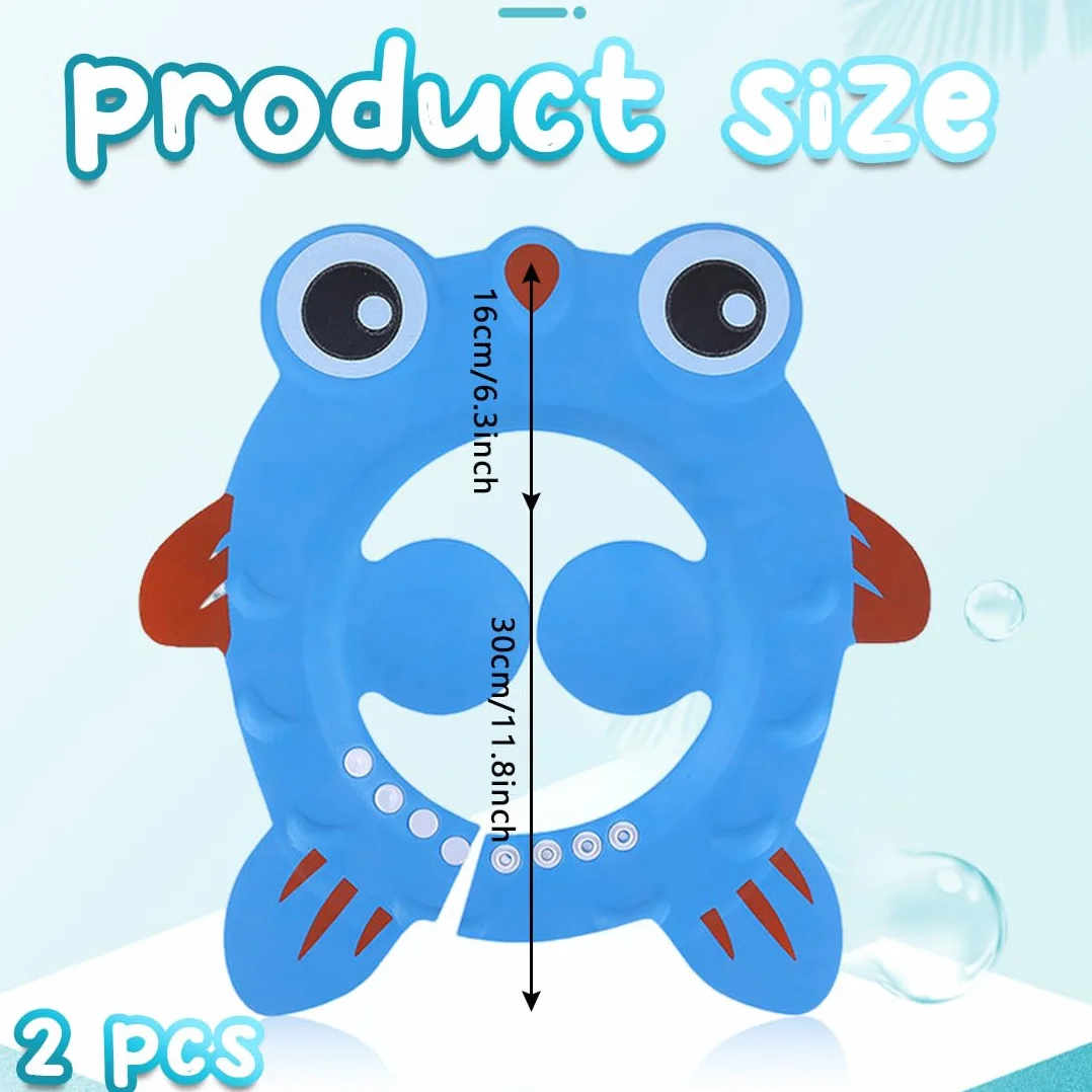 2 Pezzi Cappello Doccia Neonato, Cuffia Da Doccia Bambino Regolabile Visiera Cuffia Da Bagno,Cappello Da Bagno Bebe,Cappello Da Bagno Per Bambini Protezione Degli Occhi E Viso Shampoo