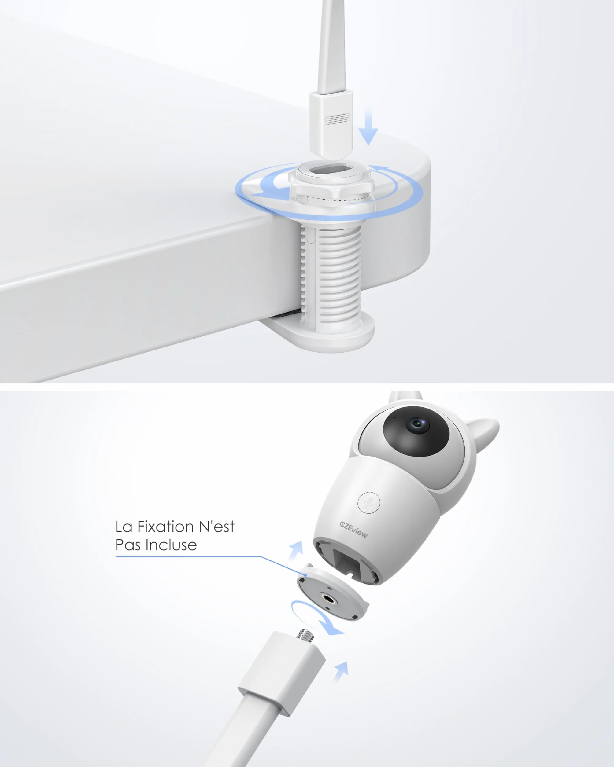 CZEview Derebir - Supporto per fotocamera per neonati, compatibile con la maggior parte dei video baby phone