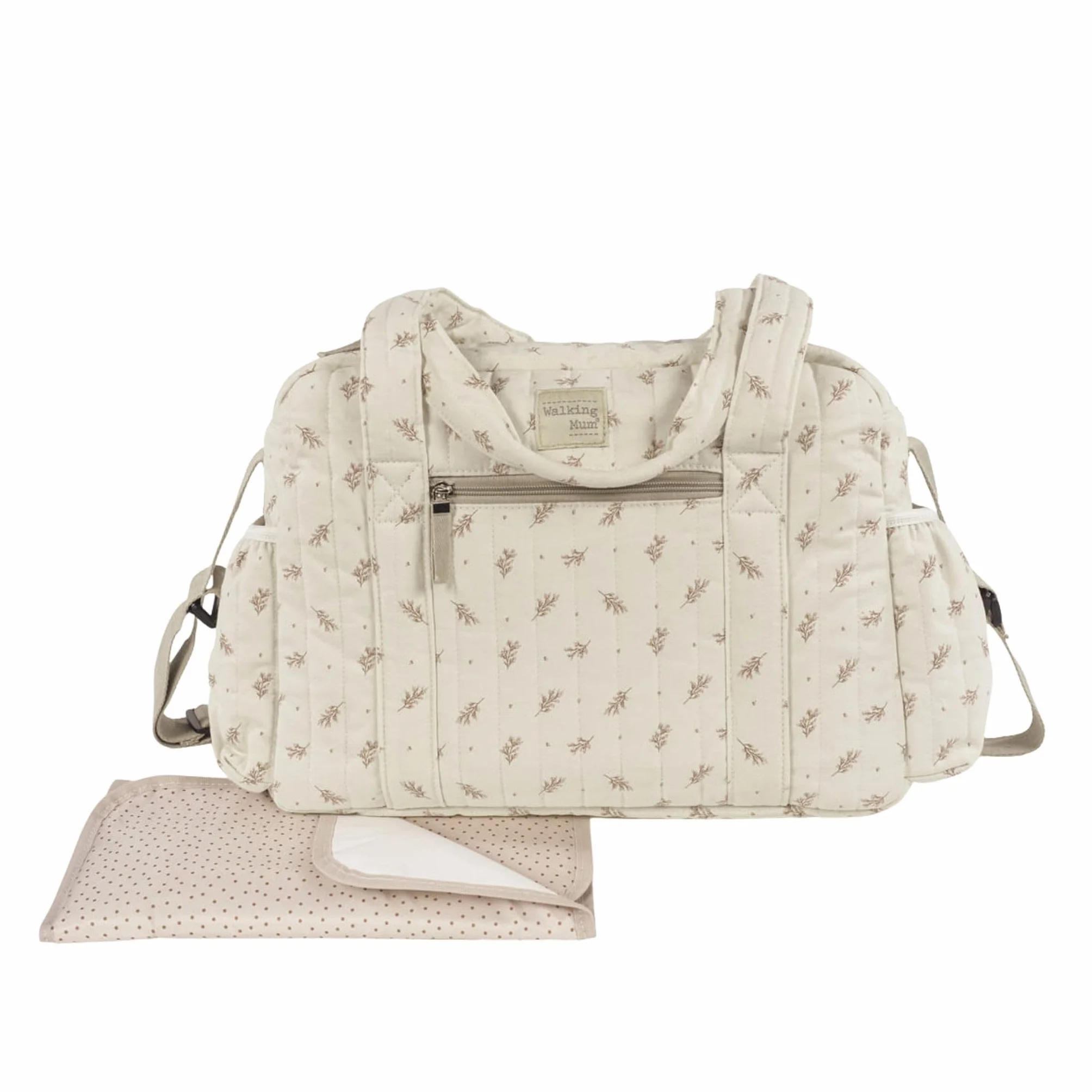 Walking Mum - Borsa fasciatoio, colore: rosa, Beige/Rosa e Beige/Verde, L