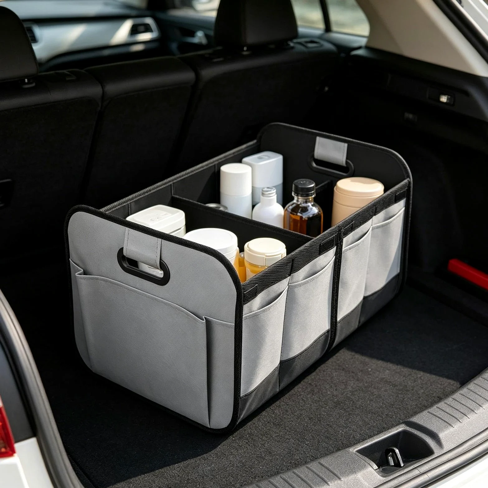 Organizzatore di baule auto grande multi-compartimento impermeabile con | Organizer per auto con separatori Campeggio Viaggi Road Trip Camion Camping Car Van Berlina