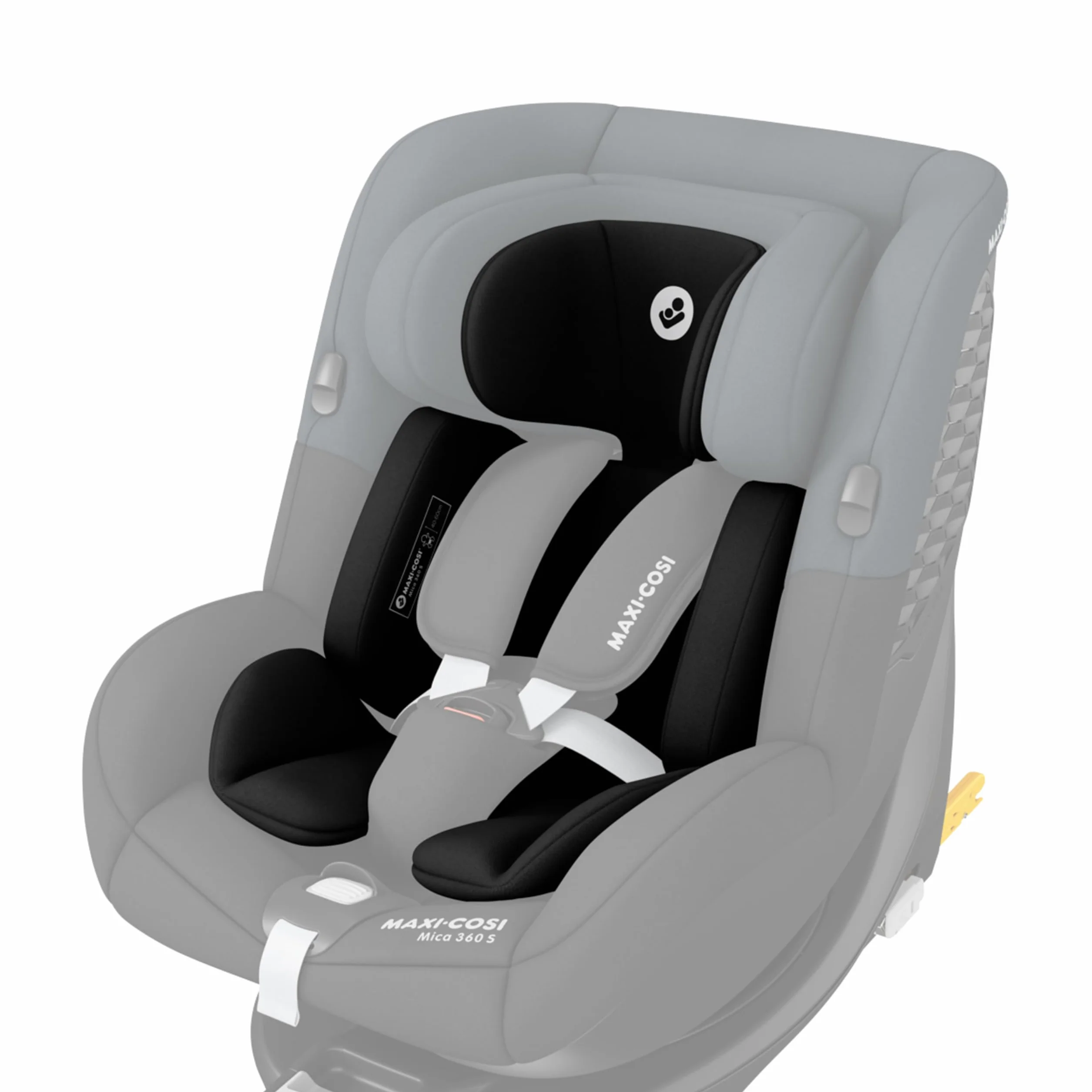 Maxi-Cosi Mica 360 S Riduttore Neonato, 0-3 mesi, 40-60 cm, Cuscino Riduttore per Neonato per Seggiolino Auto Maxi-Cosi Mica 360 S, Comoda imbottitura, Lavabile in lavatrice, Tessuti Eco Care, Black