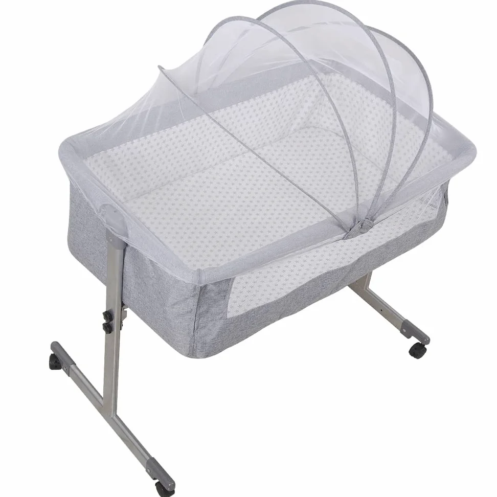 Cododo Culla con materasso e zanzariera 2 in 1 Cododo Lettino per bambini 0-36 mesi Lettino pieghevole 2 in 1 Culla mobile per bambini (96 * 57 * 77cm)