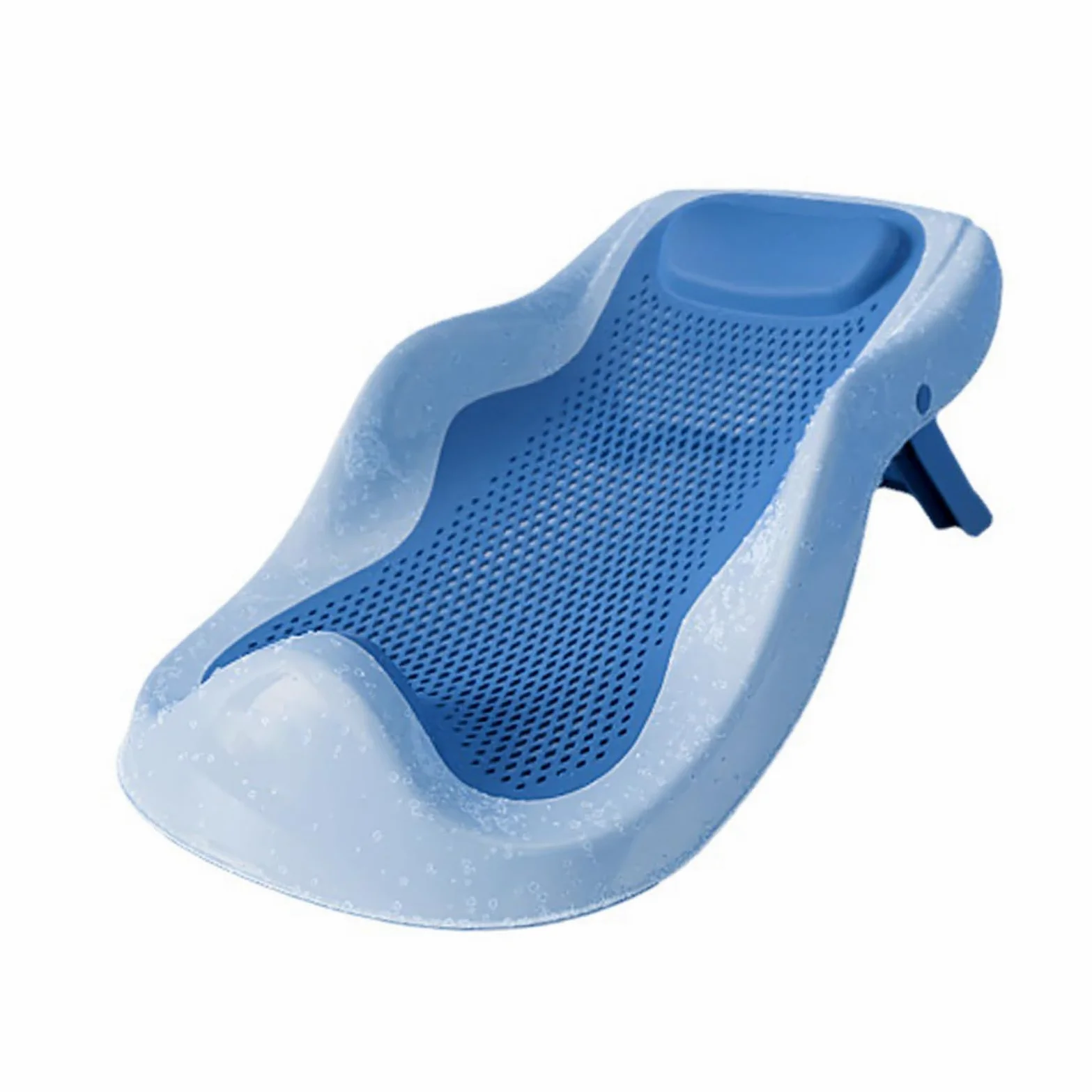 Supporto per Bagnetto Pieghevole Bagnetto Pieghevole Staffa di Supporto Sdraiata Seggiolino Ergonomico Antiscivolo per Neonati (Blu)