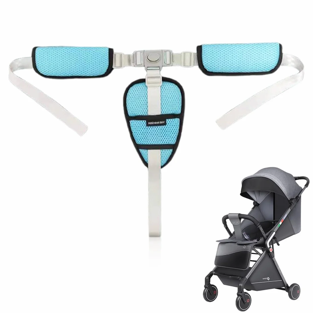 Cinture Passeggino Universali, Cintura di Sicurezza per Bambini Imbracatura per Seggiolone a 3 Punti Regolabile Seggiolino Cinghie Passeggini Anticaduta Adatta per Seggioloni Auto Carrozzine