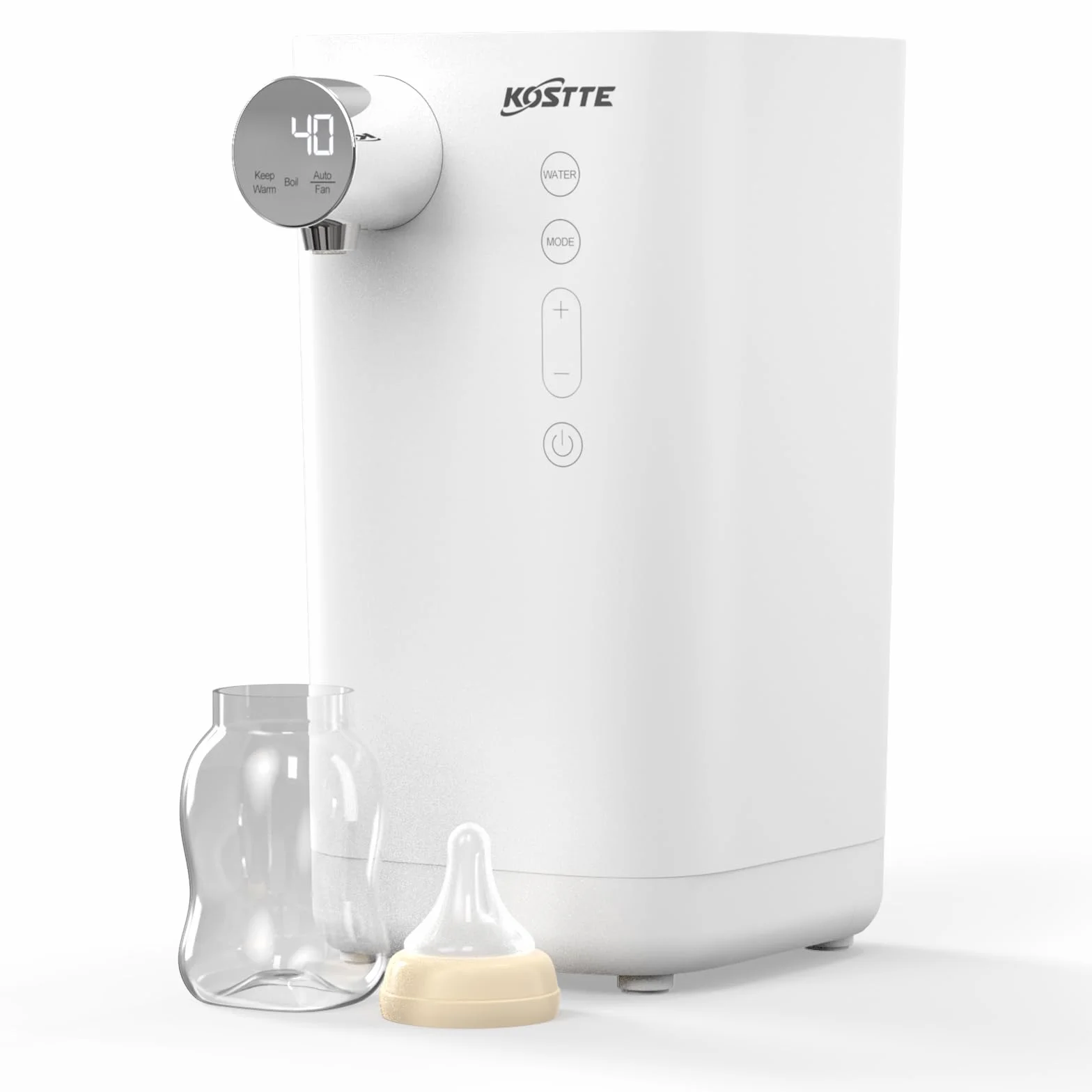 Preparatore di Biberon, Scaldabiberon, Bollitore elettrico bollitore acqua elettrico, Scaldabiberon istantaneo, Funzionamento Rapido con una sola mano, Sistemi Termostatici Intelligenti, 1.5L