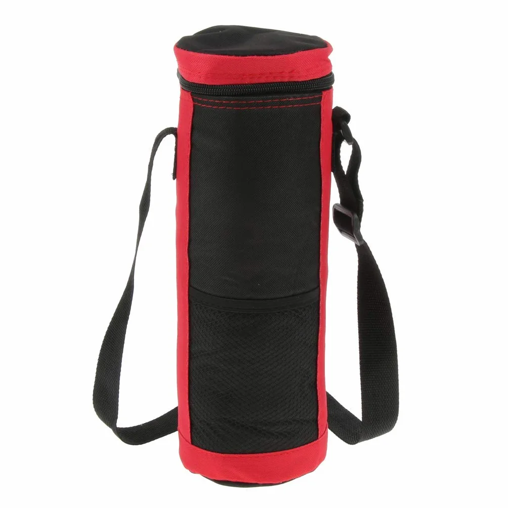 Borsa termica impermeabile da 2 l, custodia per borraccia in tessuto Oxford, per acqua, bevande, bottiglie, pranzo, con tracolla regolabile AOD (rosso)