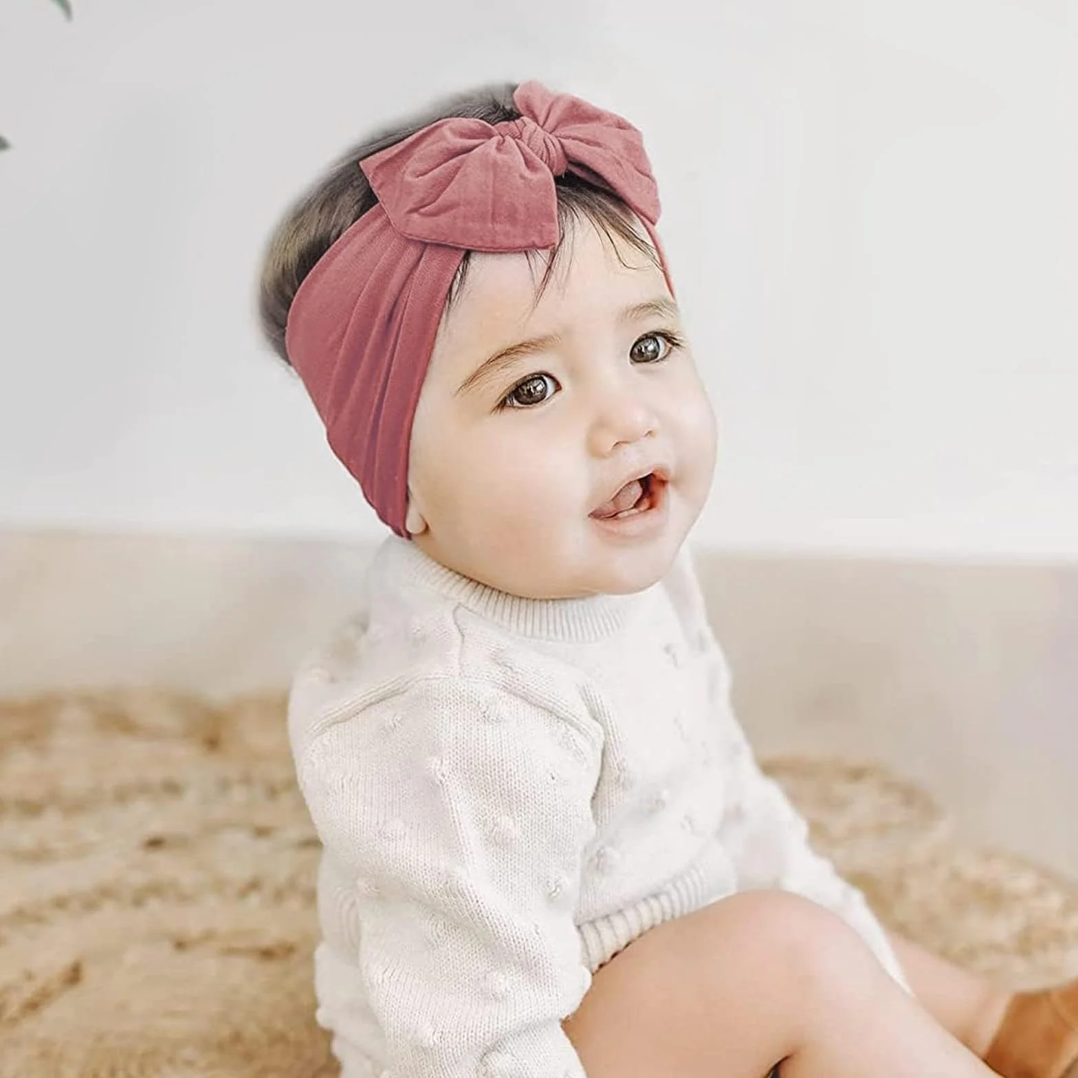 2 Pezzi Fascia Elastica, Accessori Neonata, Fascette Per Capelli Per Fiocchi Per Floreale, Regalo Per Bambini Per Foto