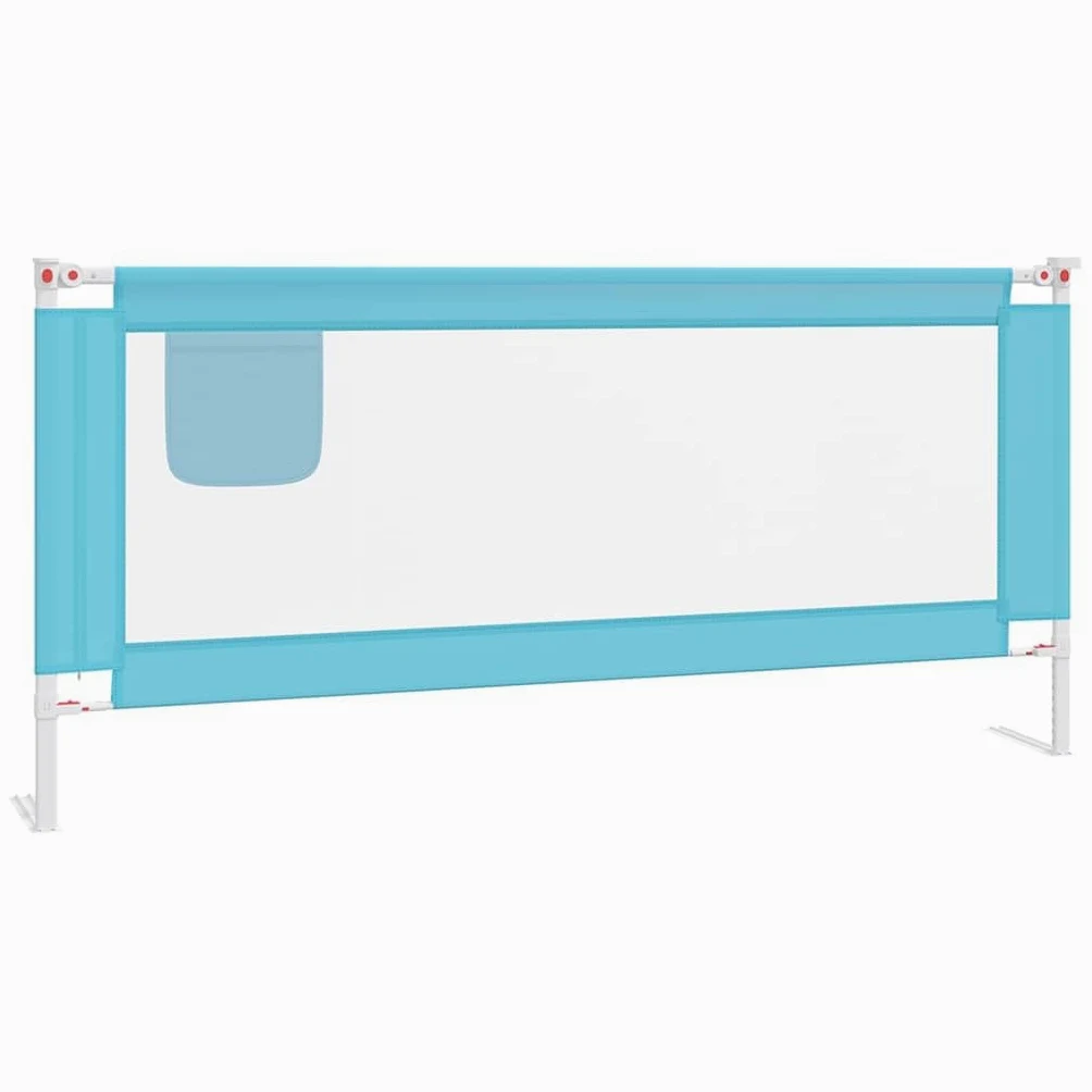 ACAGALA Sponda di protezione per letto da 200 cm, regolabile in altezza 70-95 cm, protezione anticaduta, per bambini e neonati, rete traspirante, protezione per bambini, blu