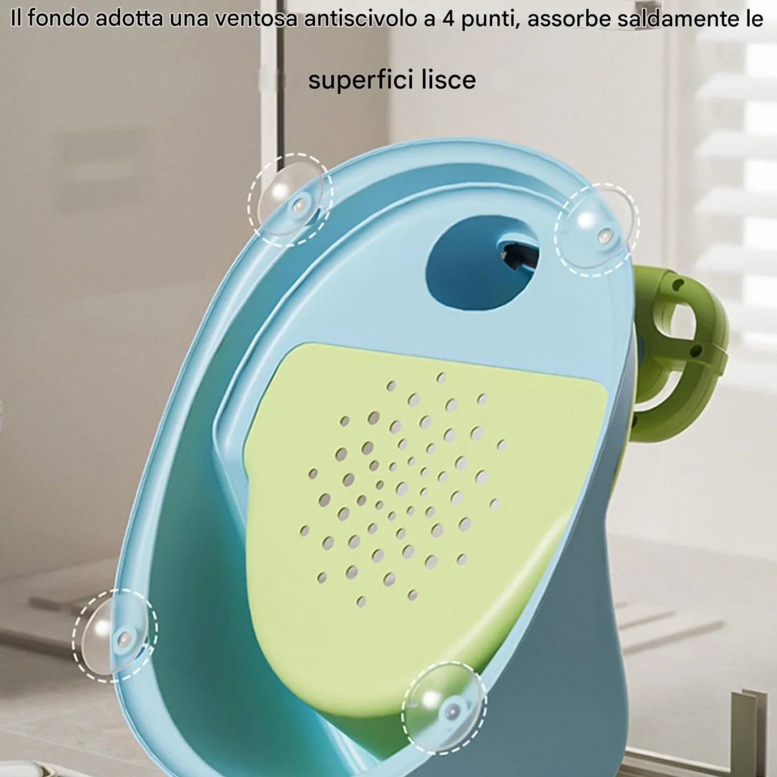 Stabile seggiolino da per bambini, comodo supporto per vasca, dispositivo per lavare i bambini da 10 pollici con struttura robusta, seggiolino da compatto con design portatile, vestibilità