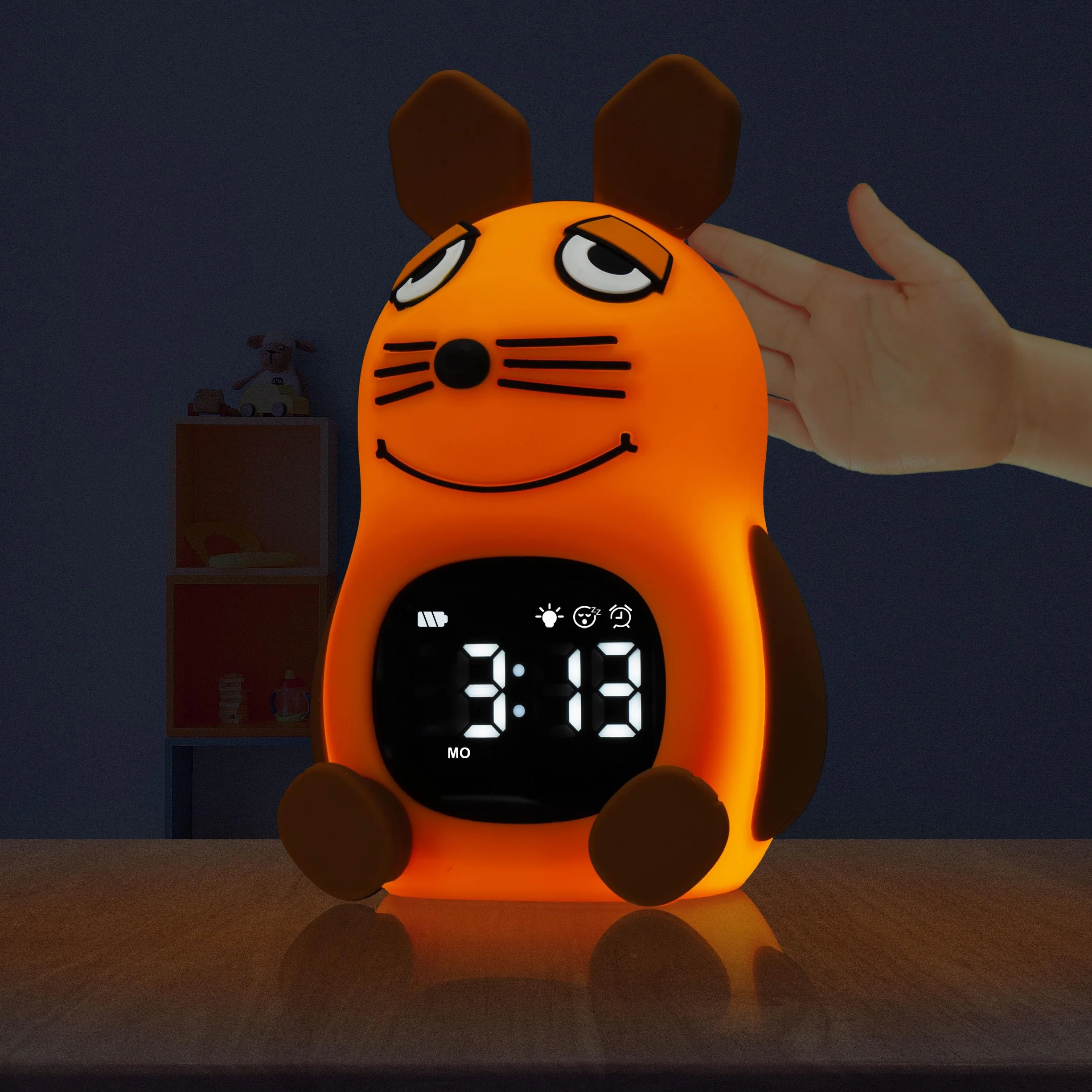 DieMaus sveglia per bambini con luce notturna