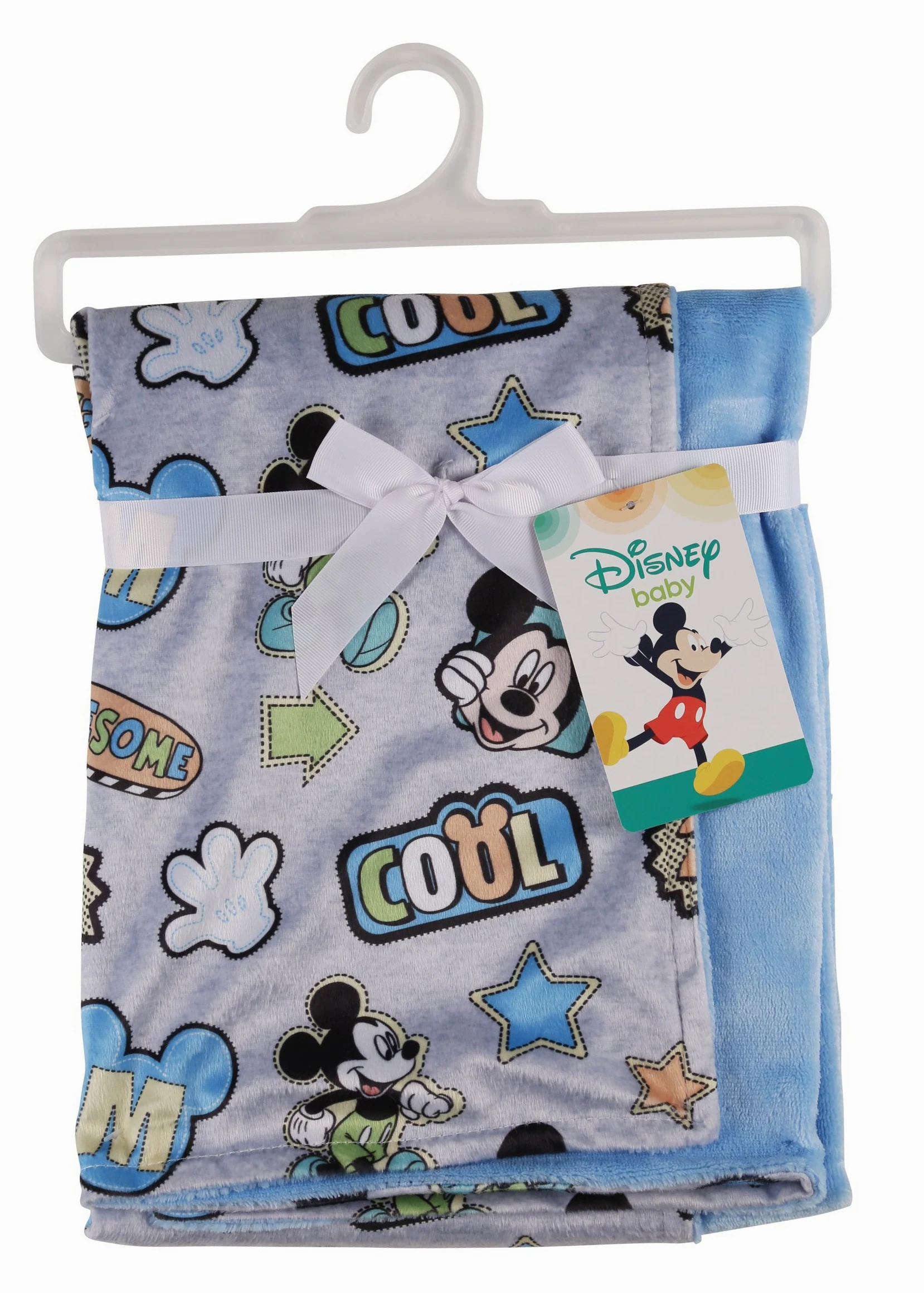 Disney Mickey Mouse Visone e Sherpa Double Face Coperta Neonato Stampa Fantastica