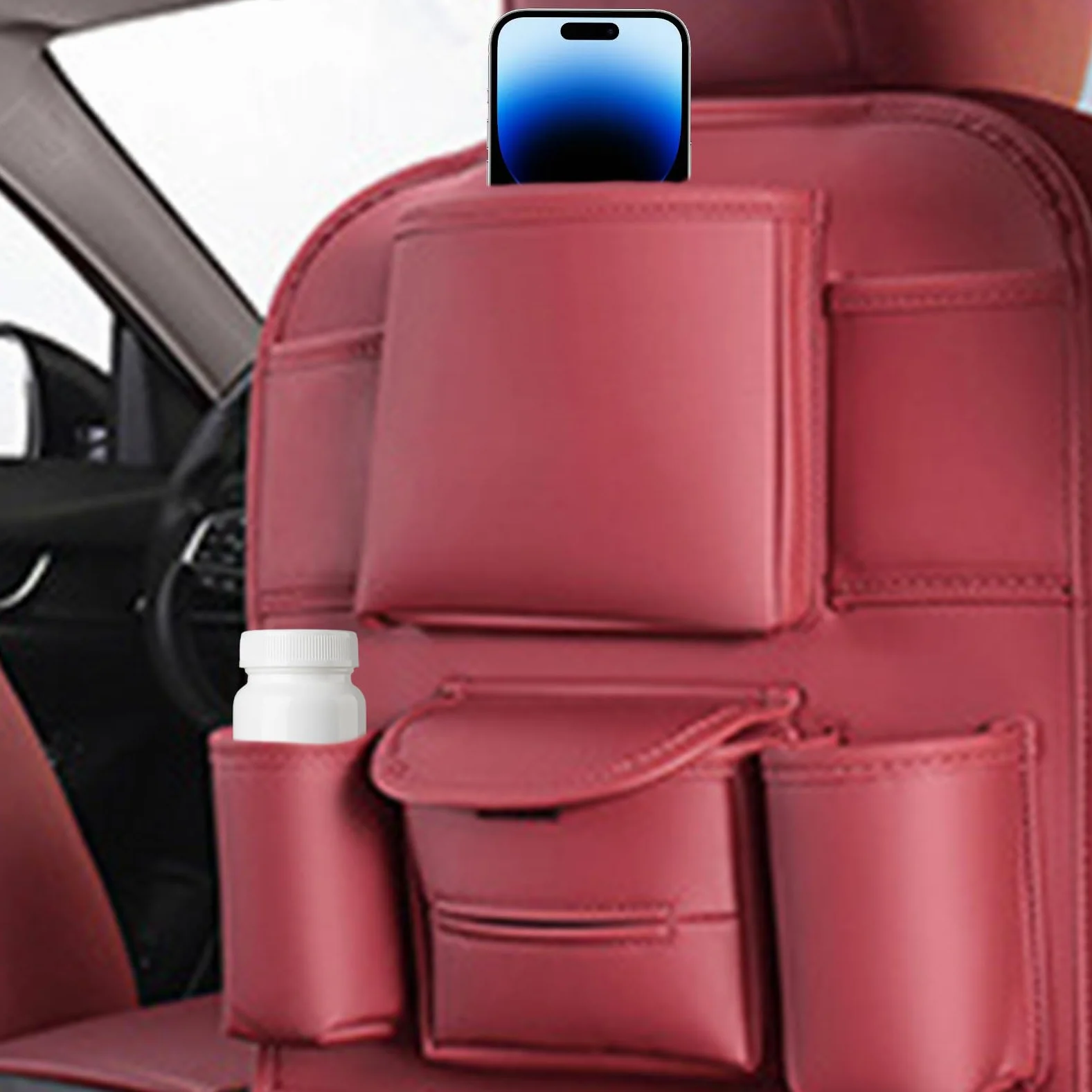 Generico Organizzatore Posteriore Auto Tasca Impermeabile Archiviazione | Organizzatore da Auto per Sedile Posteriore Per Auto SUV Furgone Viaggio Camping Guida Lunga Distanza Avventura All'Aperto