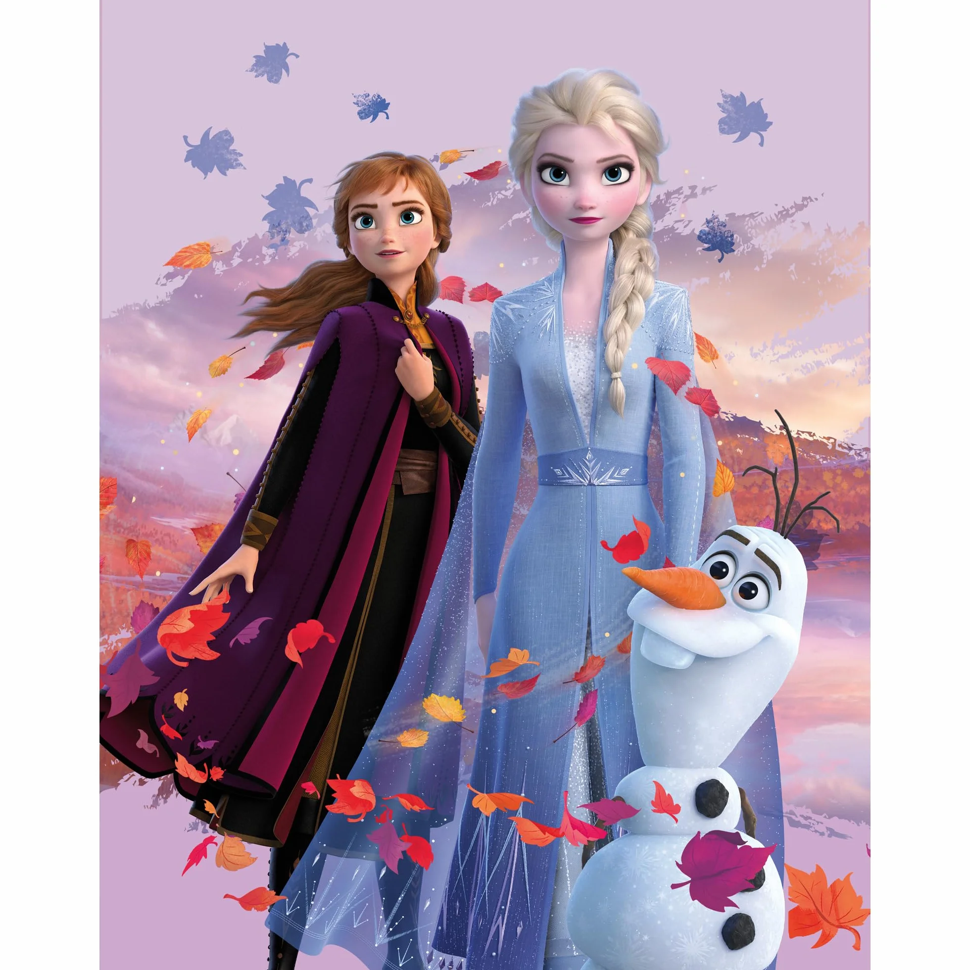 Disney Frozen 2Tappeto da camera Dreamteam 100 cm x 133 cm, antiscivolo, antirumore, tappeto da gioco, tappetino da gioco, personaggi Anna Elsa Olaf Sven Kristoff