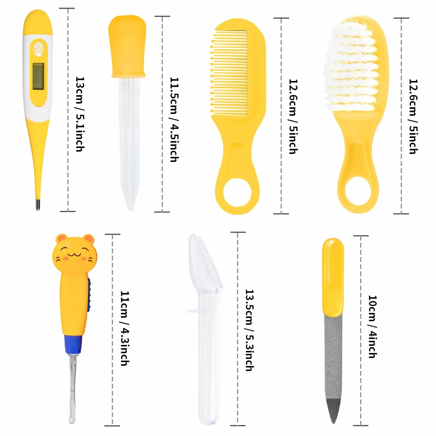 Set per la Cura del Bambino Kit Neonato 13Pcs Set per l'Igiene e Cura del Bambino,Set Neonato per la Cura del Bambino,Bellezza per Neonato, Taglia Unghie,Pettine,Spazzolino,Taglia Unghie,Stick Molare