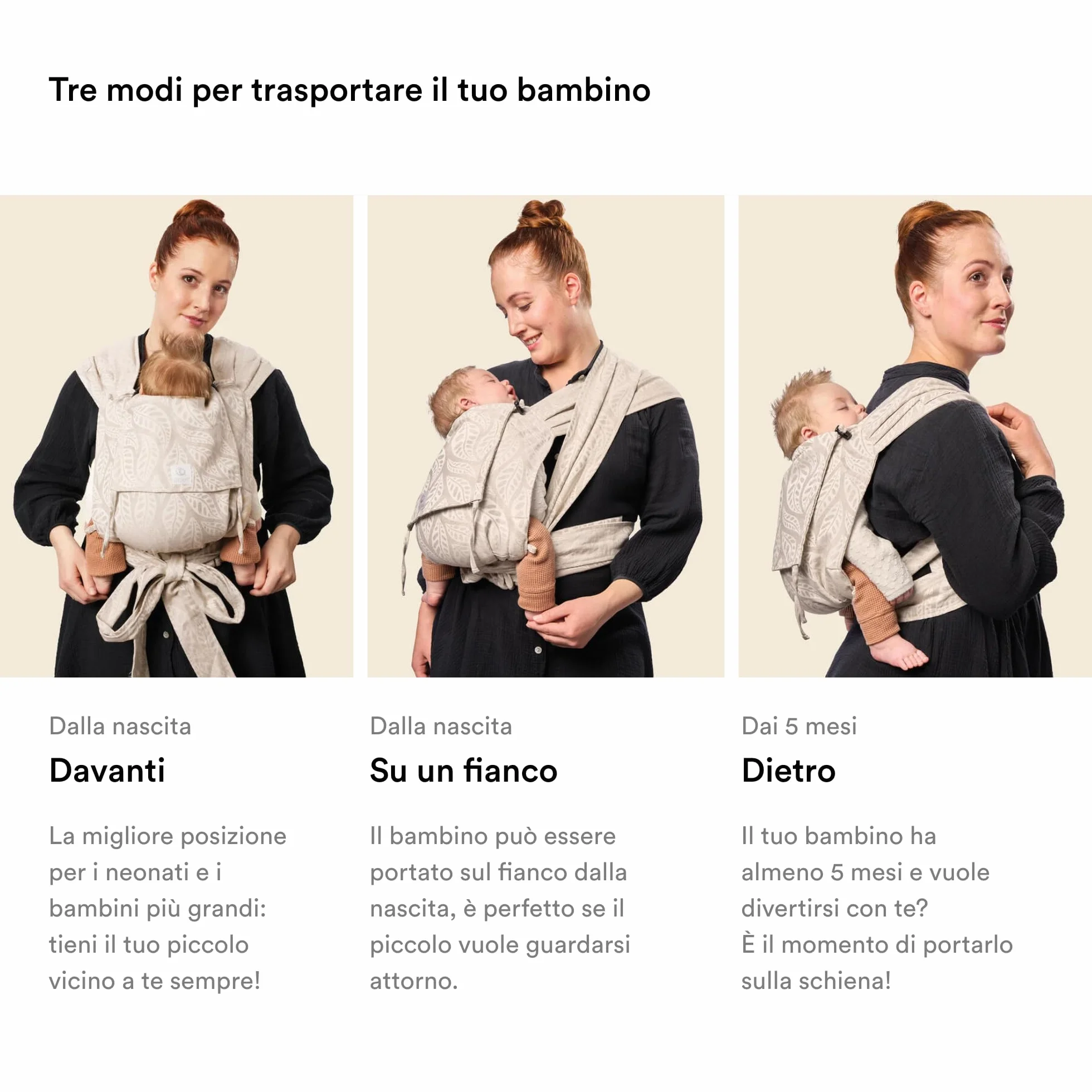 Marsupio Stokke Limas, Glacier Green (OCS) - Marsupio per neonati con mezza fibbia - Tre opzioni di trasporto - Sicuro, dalla nascita fino a 15 kg