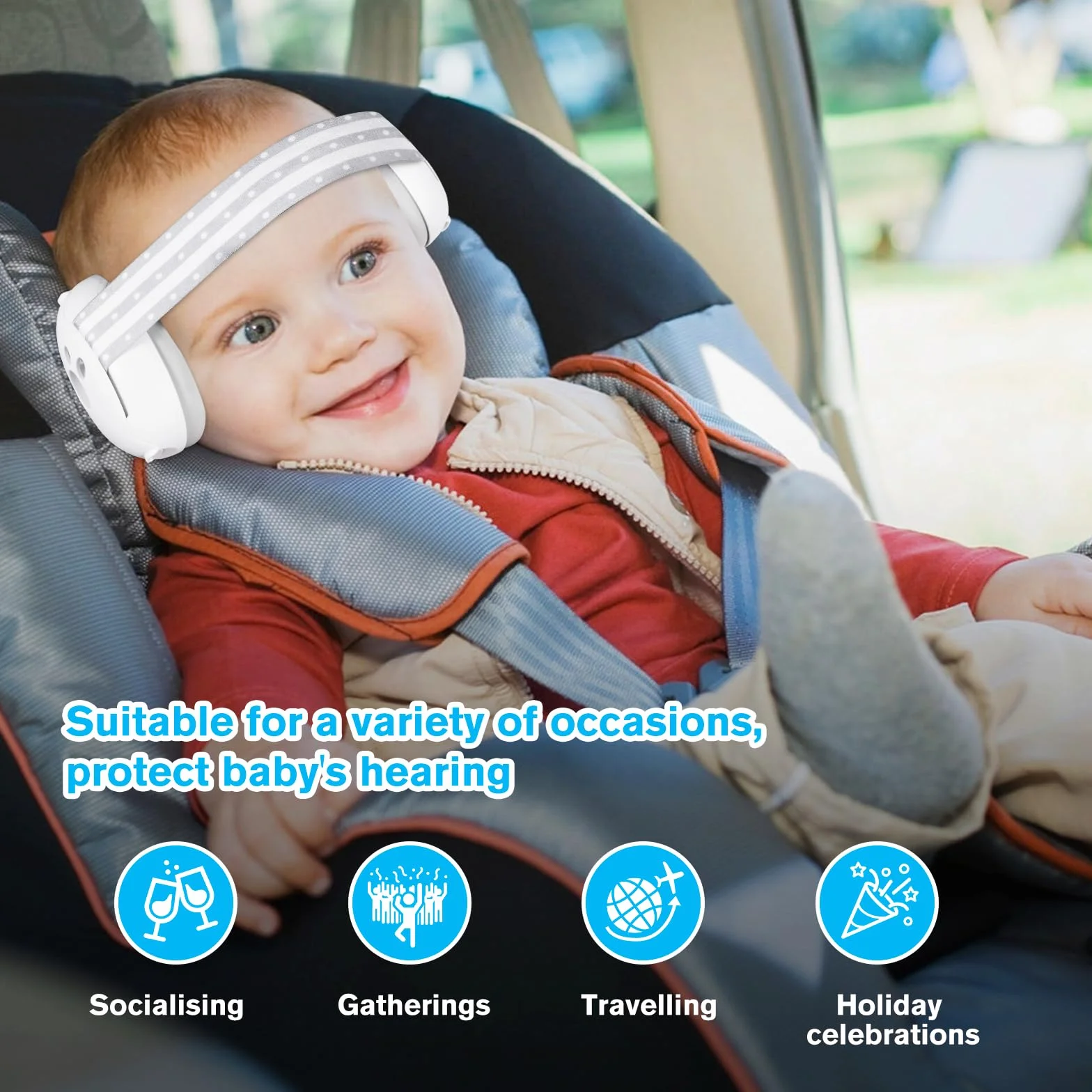Carehabi Cuffie Rumore Bambini, Cuffie Bambini Antirumore Per Prevenire La Perdita Dell'udito, I Paraorecchie Sono Leggeri E Morbidi, Ideali Per L'uso Quotidiano E In Viaggio.