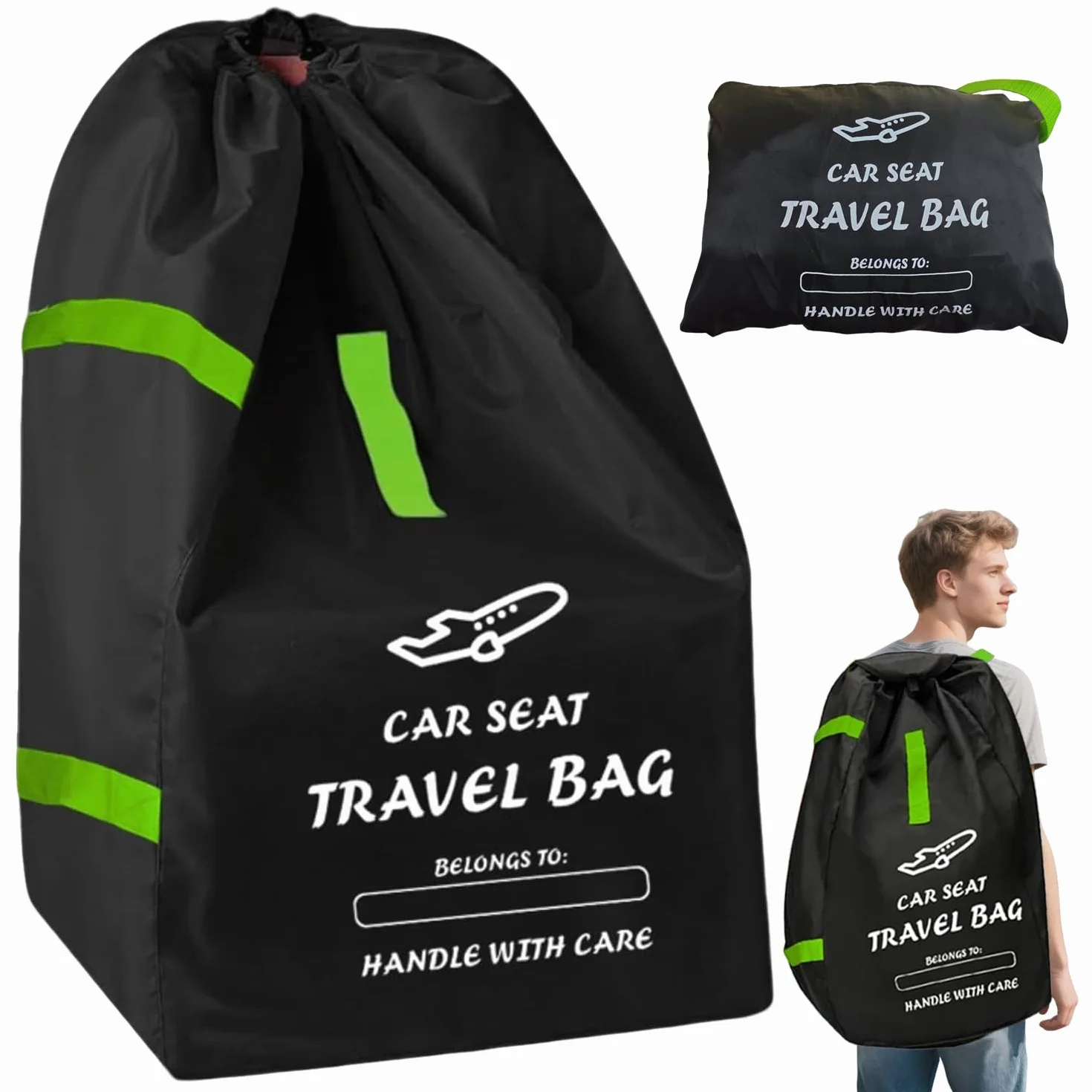 Borsa da Viaggio per Passeggino, Borsa da Viaggio per Seggiolino Auto, Borsa per Seggiolino Auto Pieghevole, Borsa da Viaggio Trasporto Passeggino, Borsa Seggiolino Auto per Aereo Viaggio
