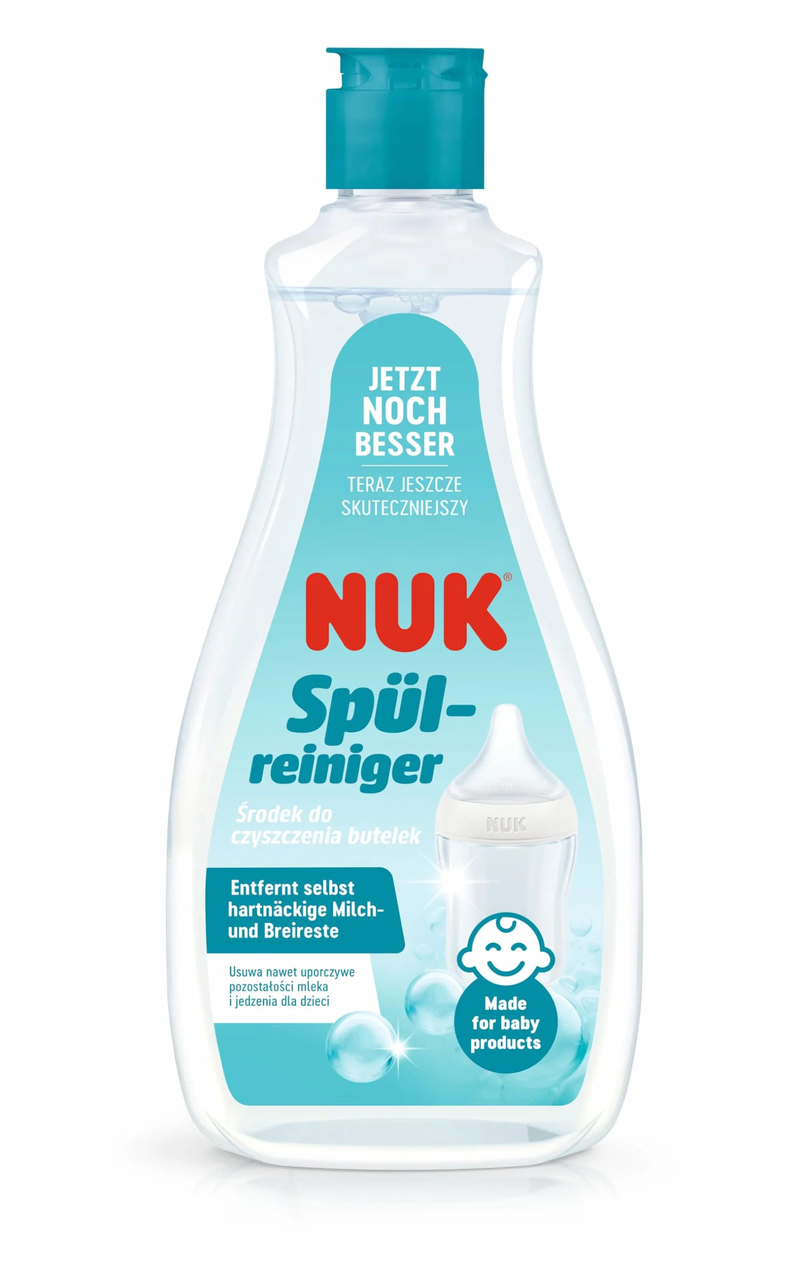 NUK Detergente per biberon | 500 ml | ideale per la pulizia di biberon e accessori | detergente senza profumi | pH neutro | 100% bottiglia riciclabile